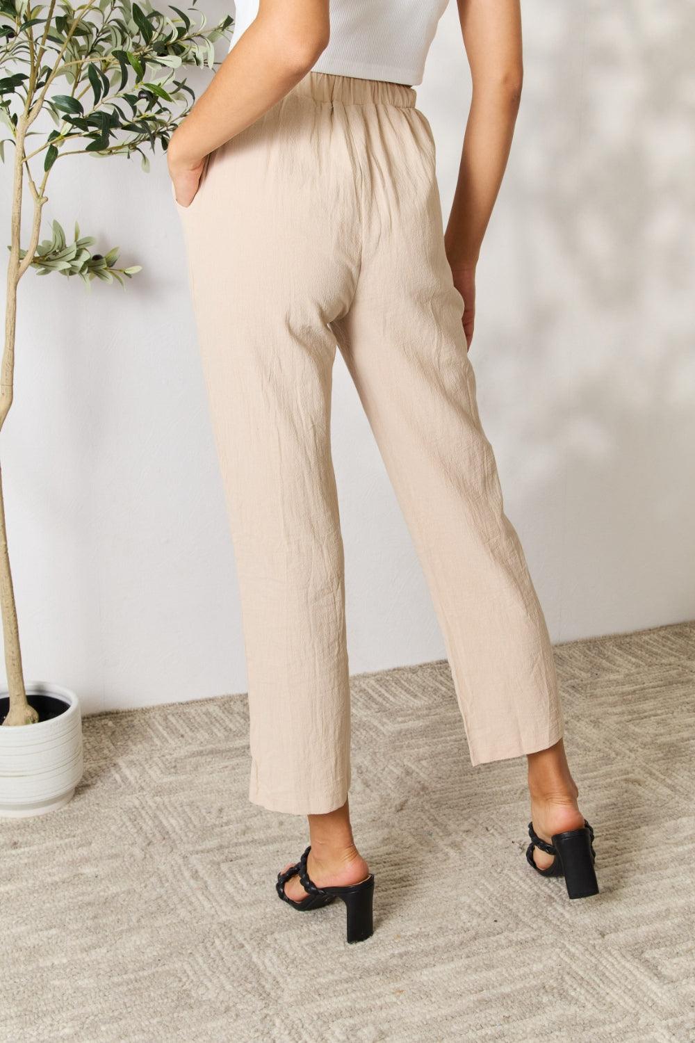 Double Take Pull-On Pants with Pockets Carauana Store