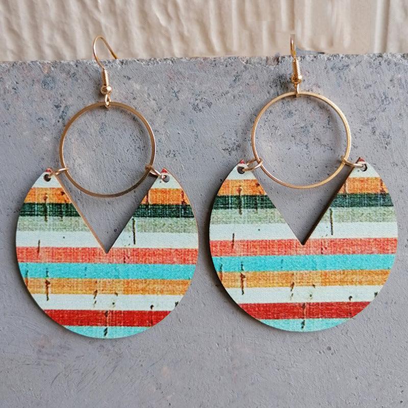 Ms.Pac-Man Shape Wooden Dangle Earrings Carauana Store