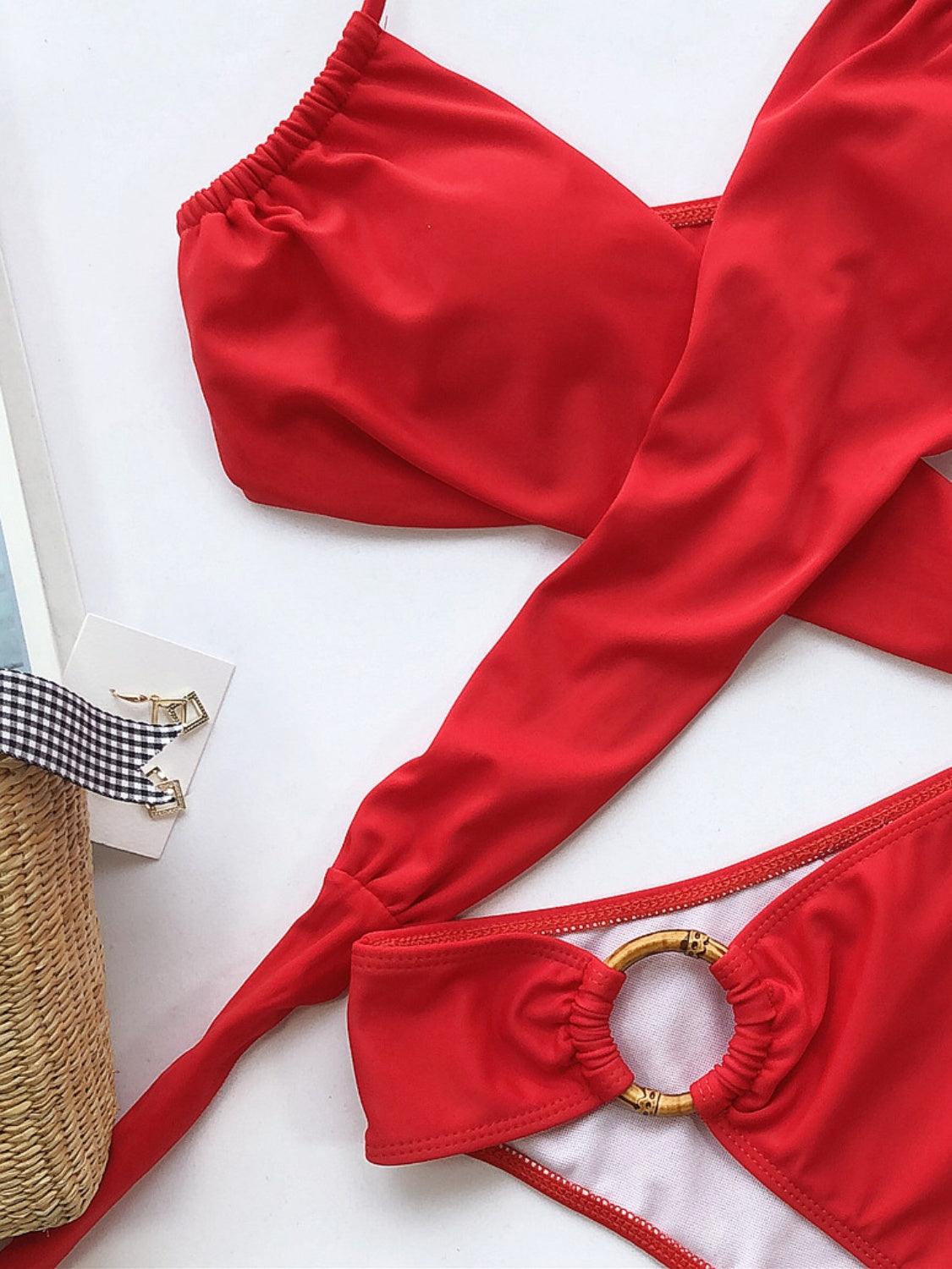 Halter Neck Two-Piece Bikini Set Carauana Store