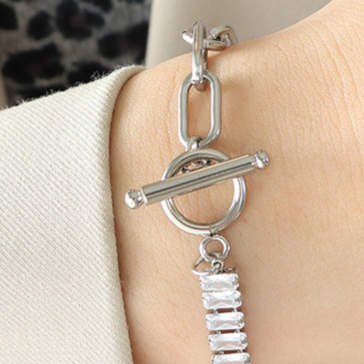 Zircon Titanium Steel Closure Bracelet Carauana Store