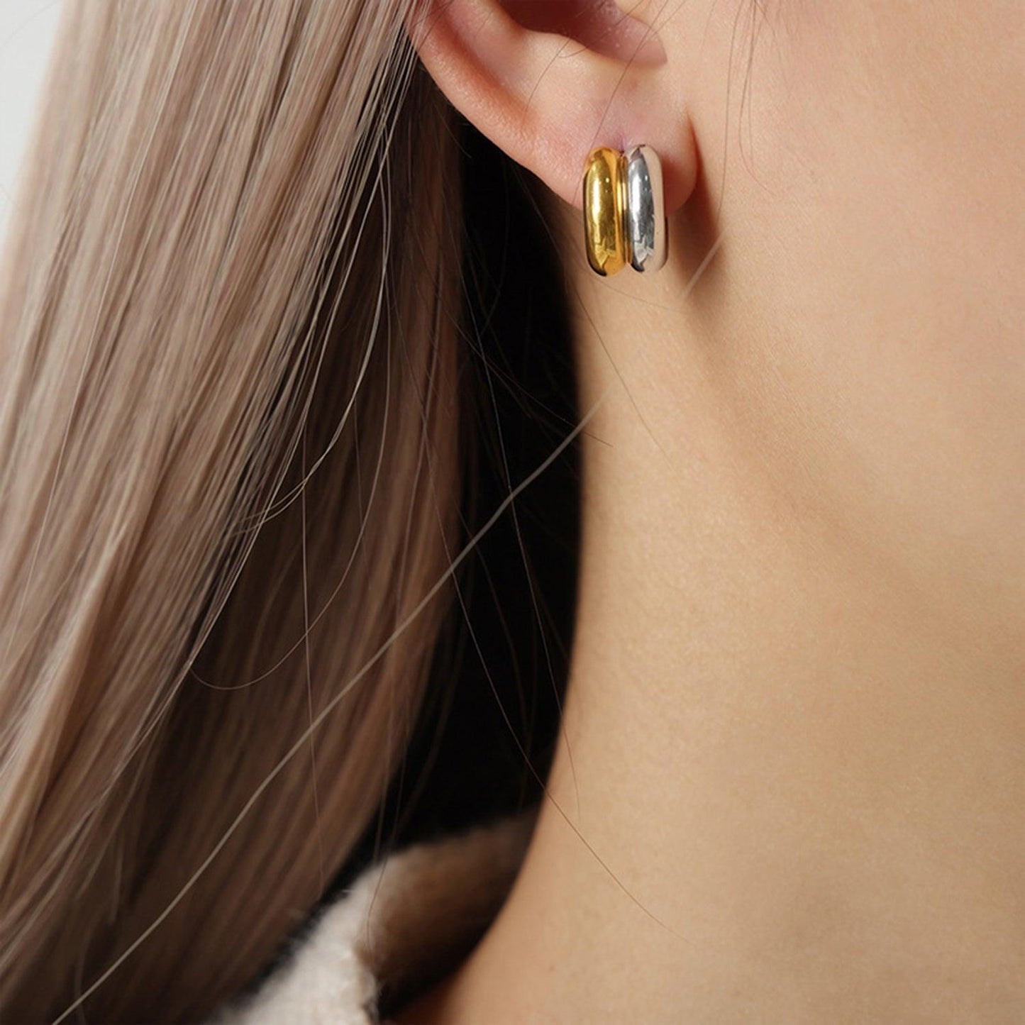 18K Gold-Plated C-Hoop Earrings Carauana Store
