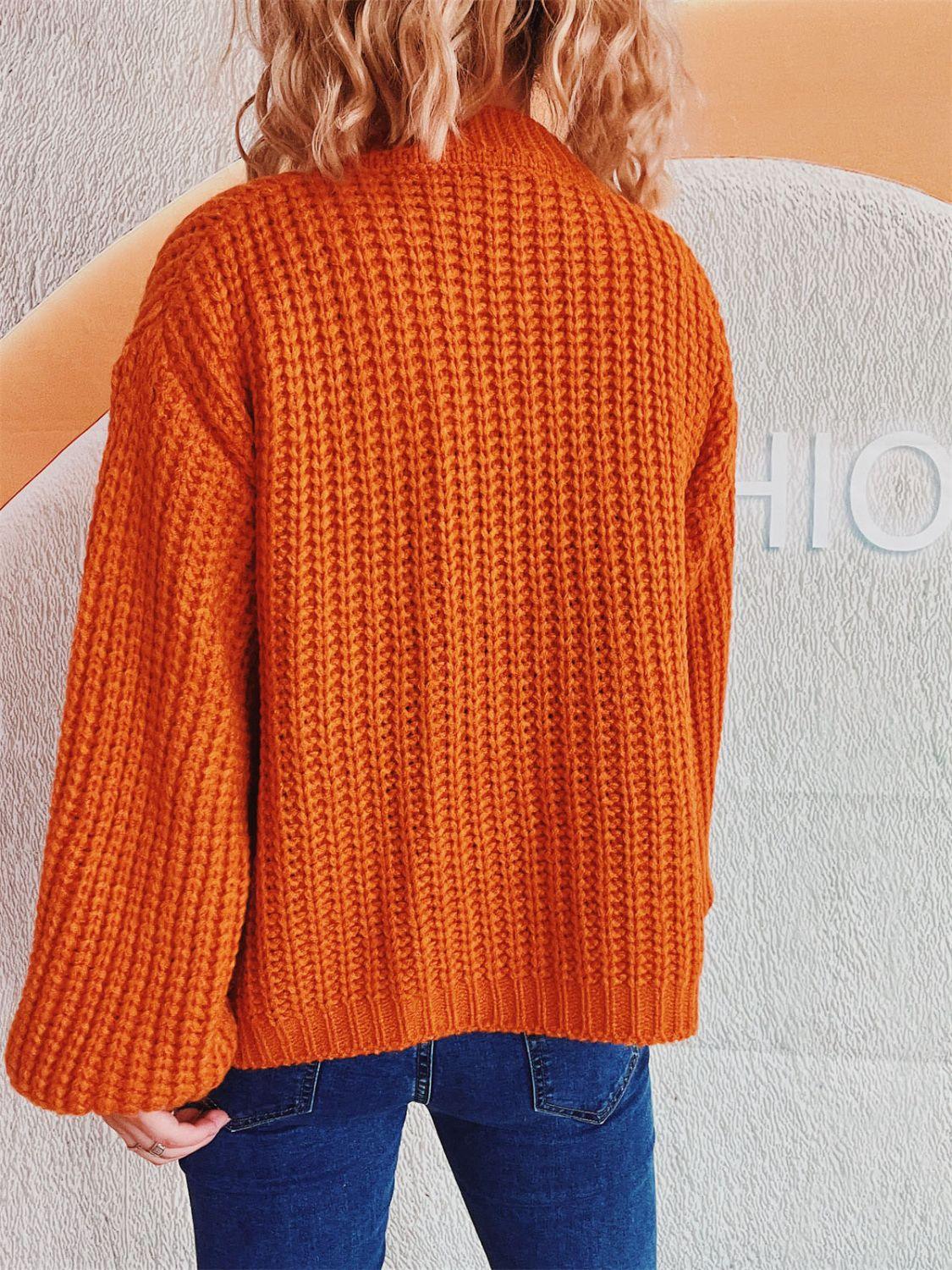Button Up Long Sleeve Cardigan Carauana Store