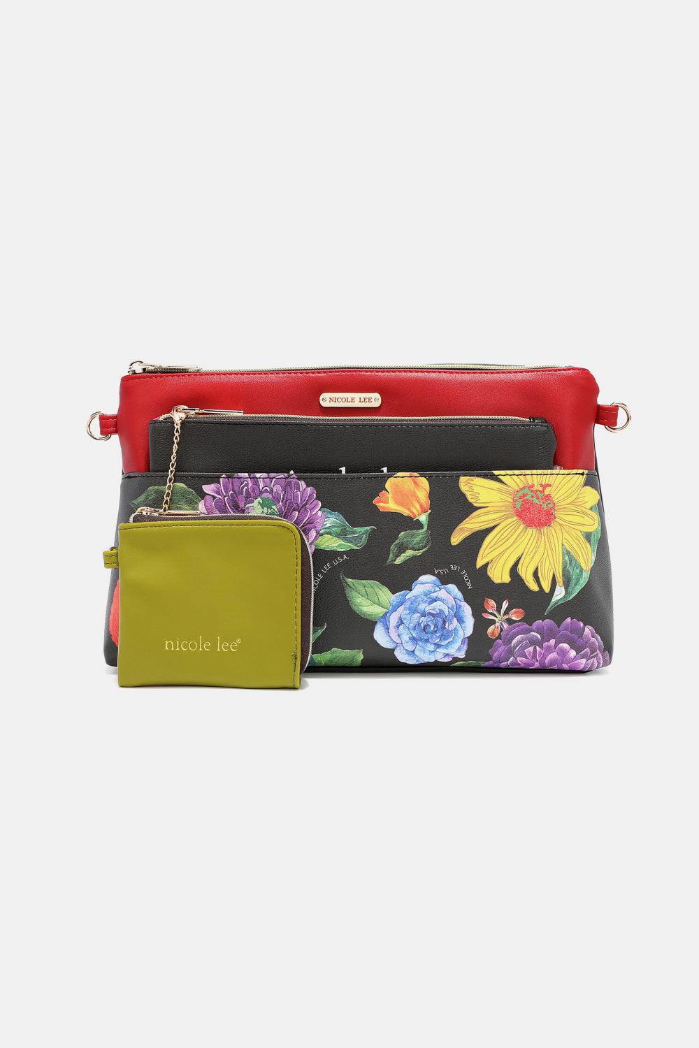Nicole Lee USA Printed Handbag with Three Pouches Carauana Store