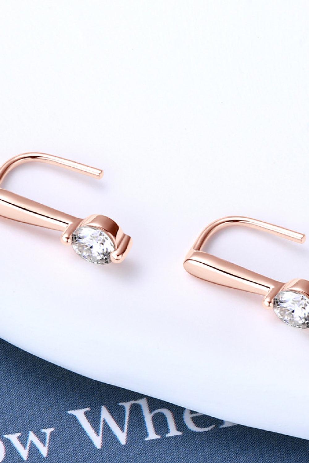 Moissanite 925 Sterling Silver Earrings Carauana Store
