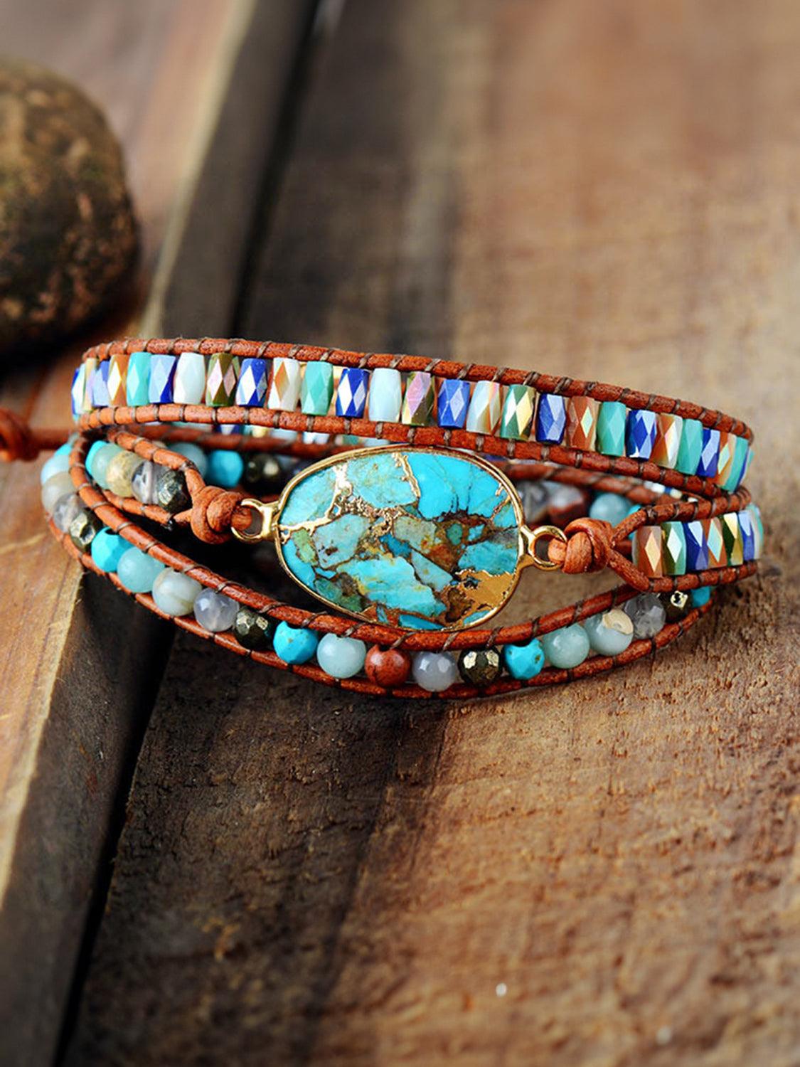 Triple-Layer Natural Stone Bracelet Carauana Store