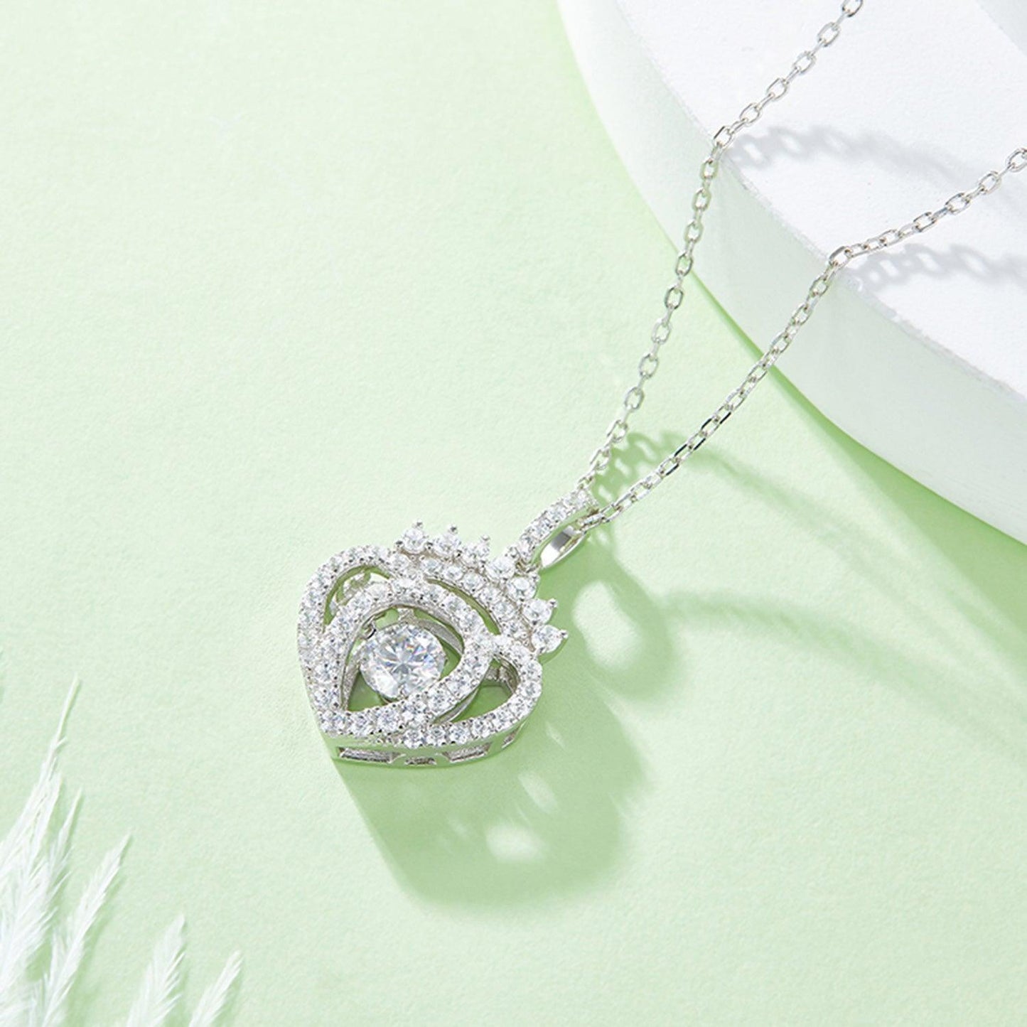 Moissanite 925 Sterling Silver Necklace Carauana Store