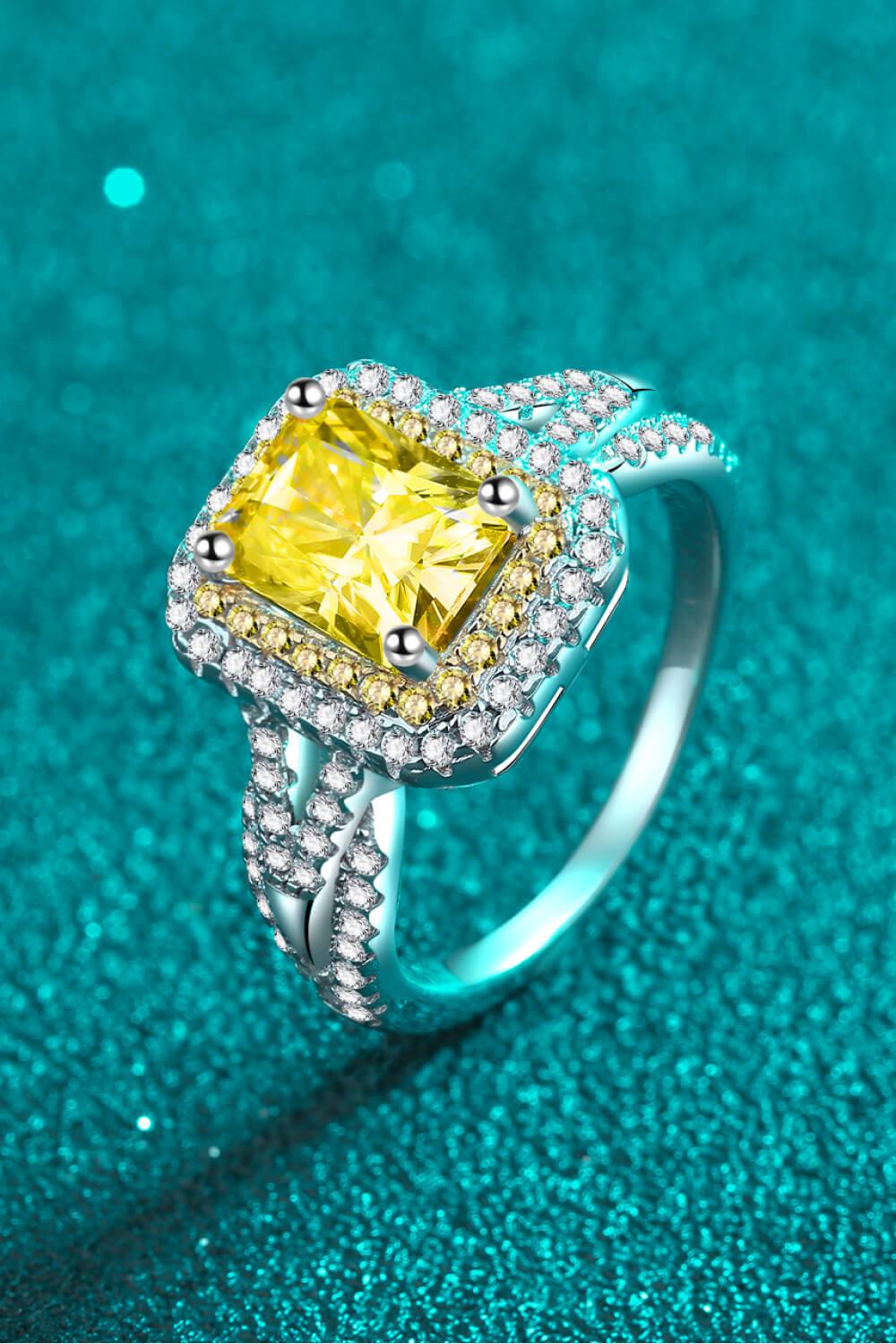 Can't Stop Your Shine 2 Carat Moissanite Ring Carauana Store