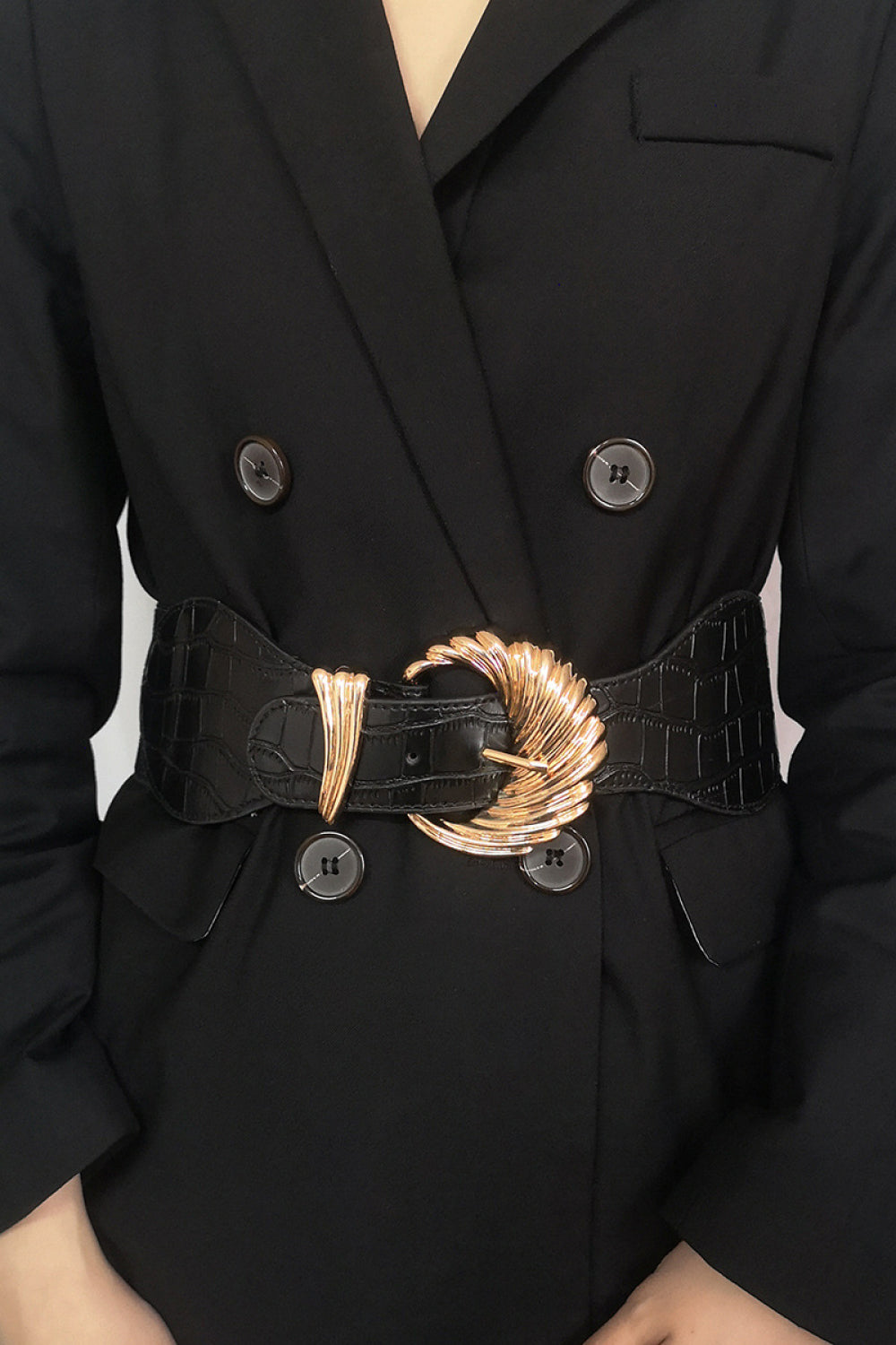 Shell Alloy Buckle Elastic Belt Carauana Store