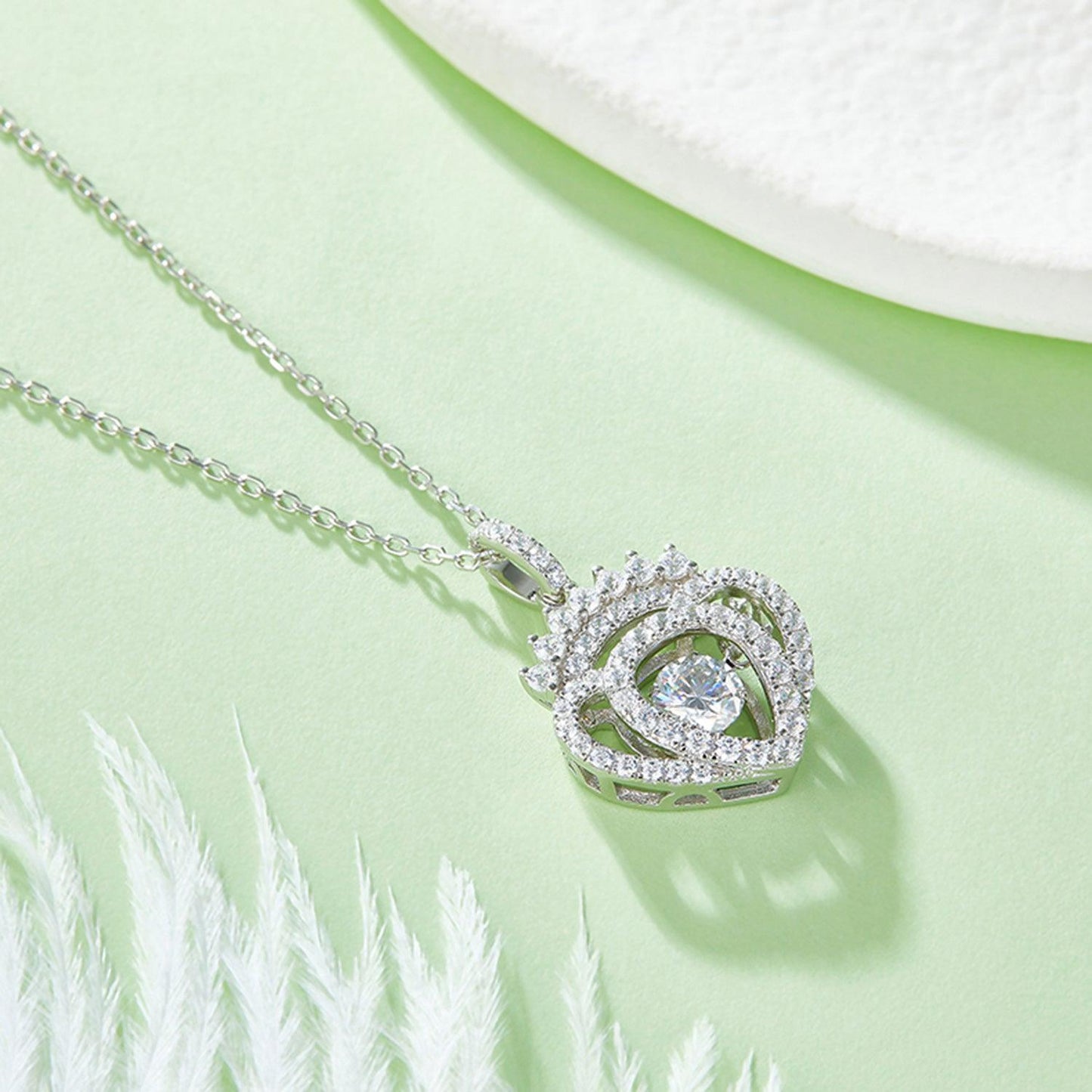Moissanite 925 Sterling Silver Necklace Carauana Store