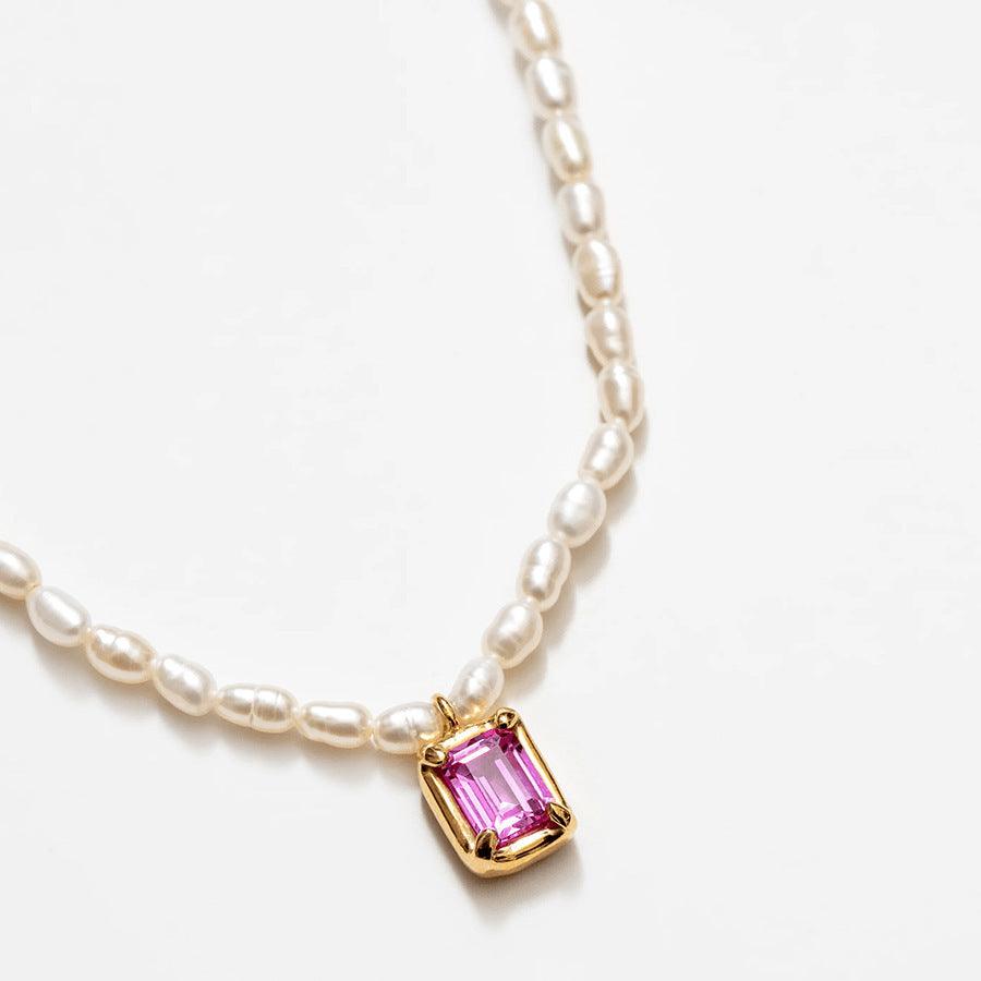 Copper Imitation Pearl Pendant Necklace Carauana Store