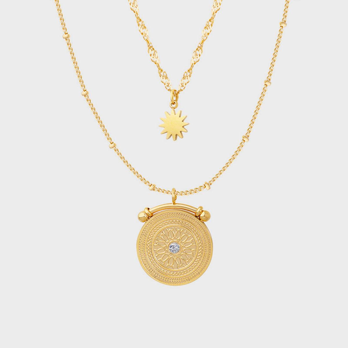 Stainless Steel Double-Layered Necklace Carauana Store