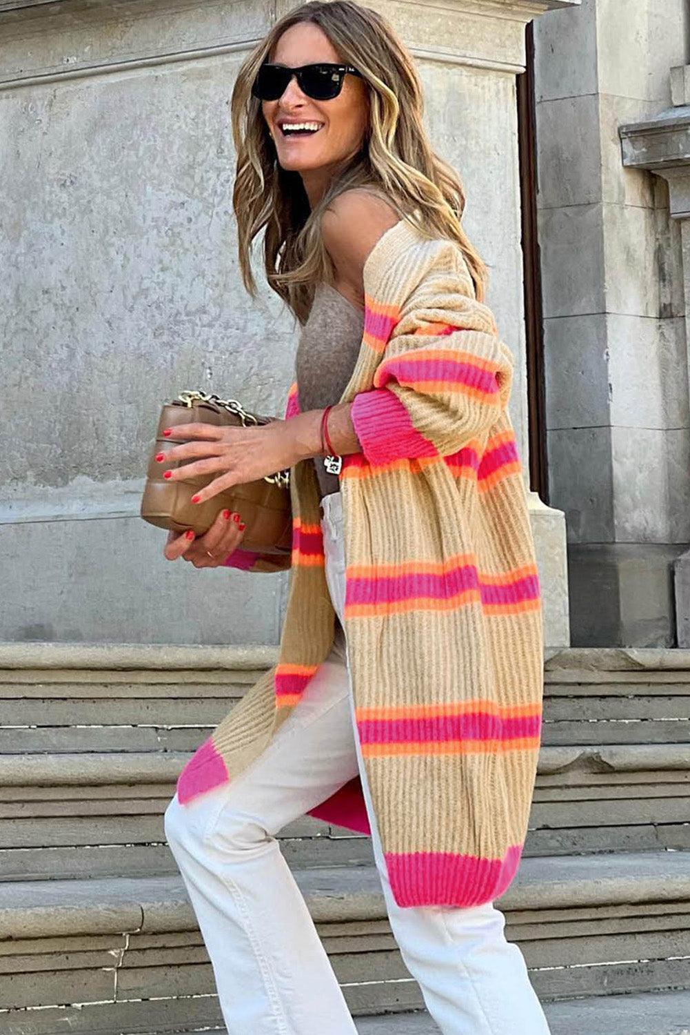 Ribbed Long Sleeve Cardigan Carauana Store