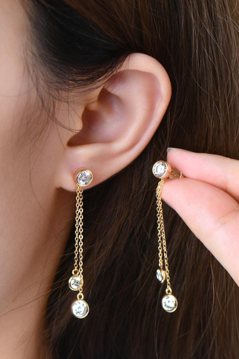 2.6 Carat Moissanite 925 Sterling Silver Earrings Carauana Store