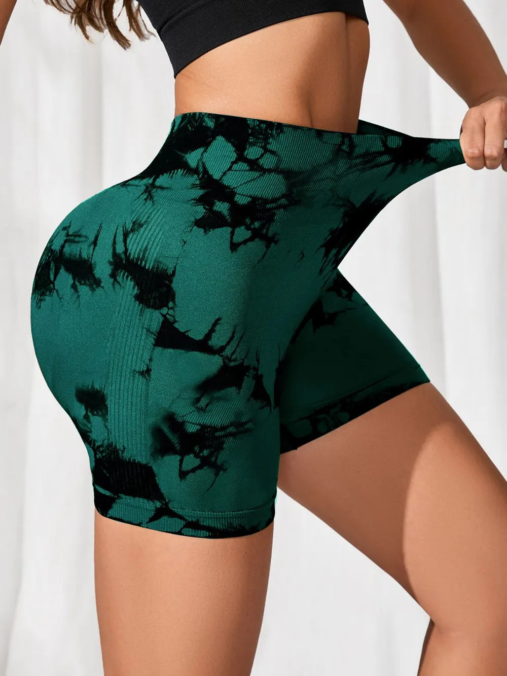 Tie-Dye High Waist Active Shorts Carauana Store