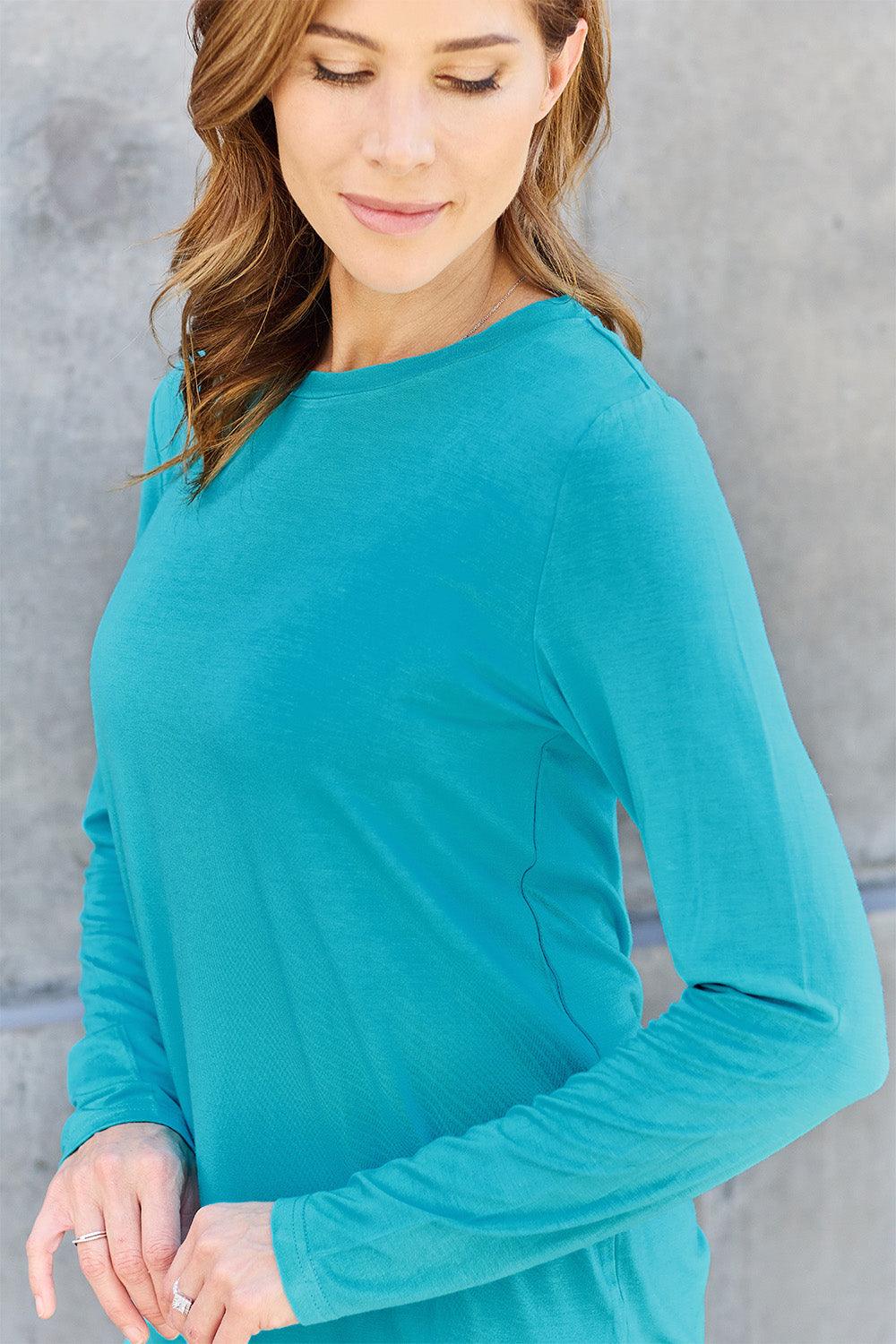Basic Bae Full Size Round Neck Long Sleeve Top Carauana Store