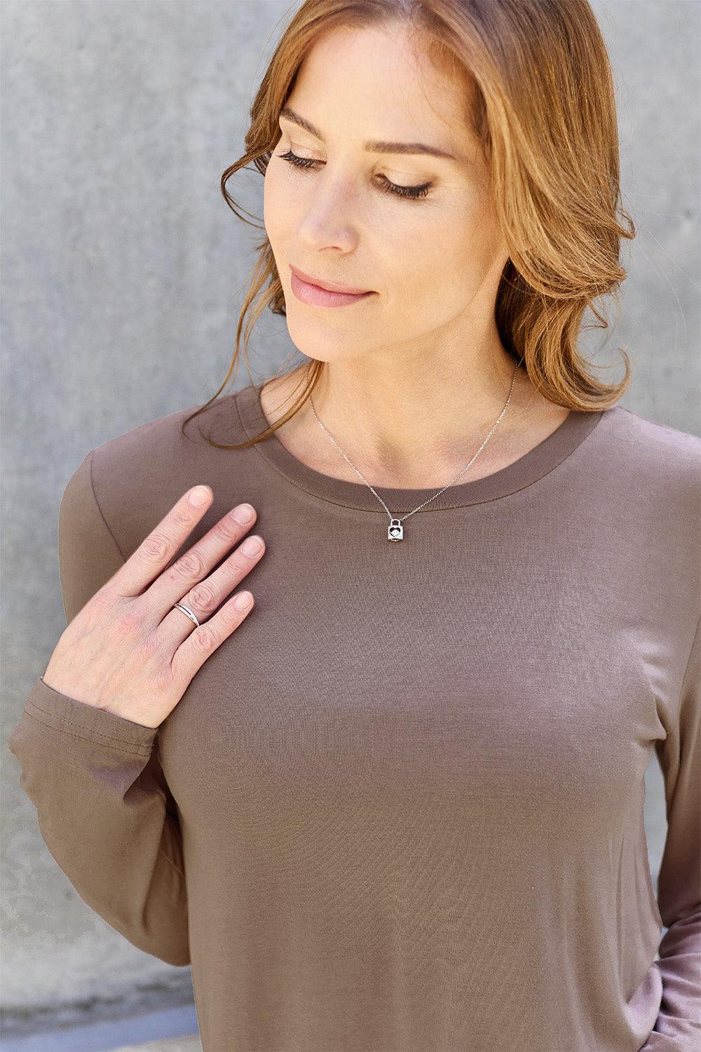 Basic Bae Full Size Round Neck Long Sleeve Top Carauana Store