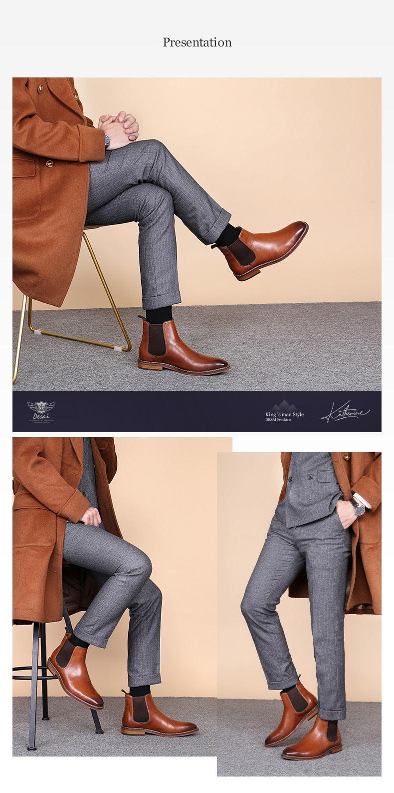 DESAI Genuine Leather elegant Boots Carauana Store