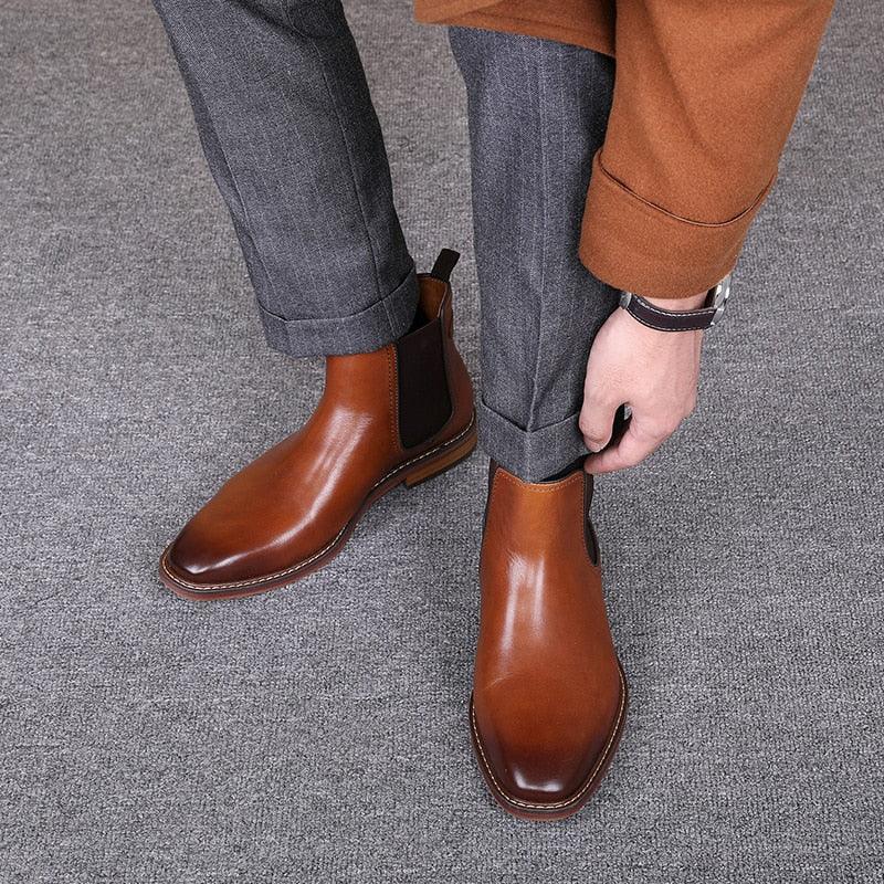 DESAI Genuine Leather elegant Boots Carauana Store