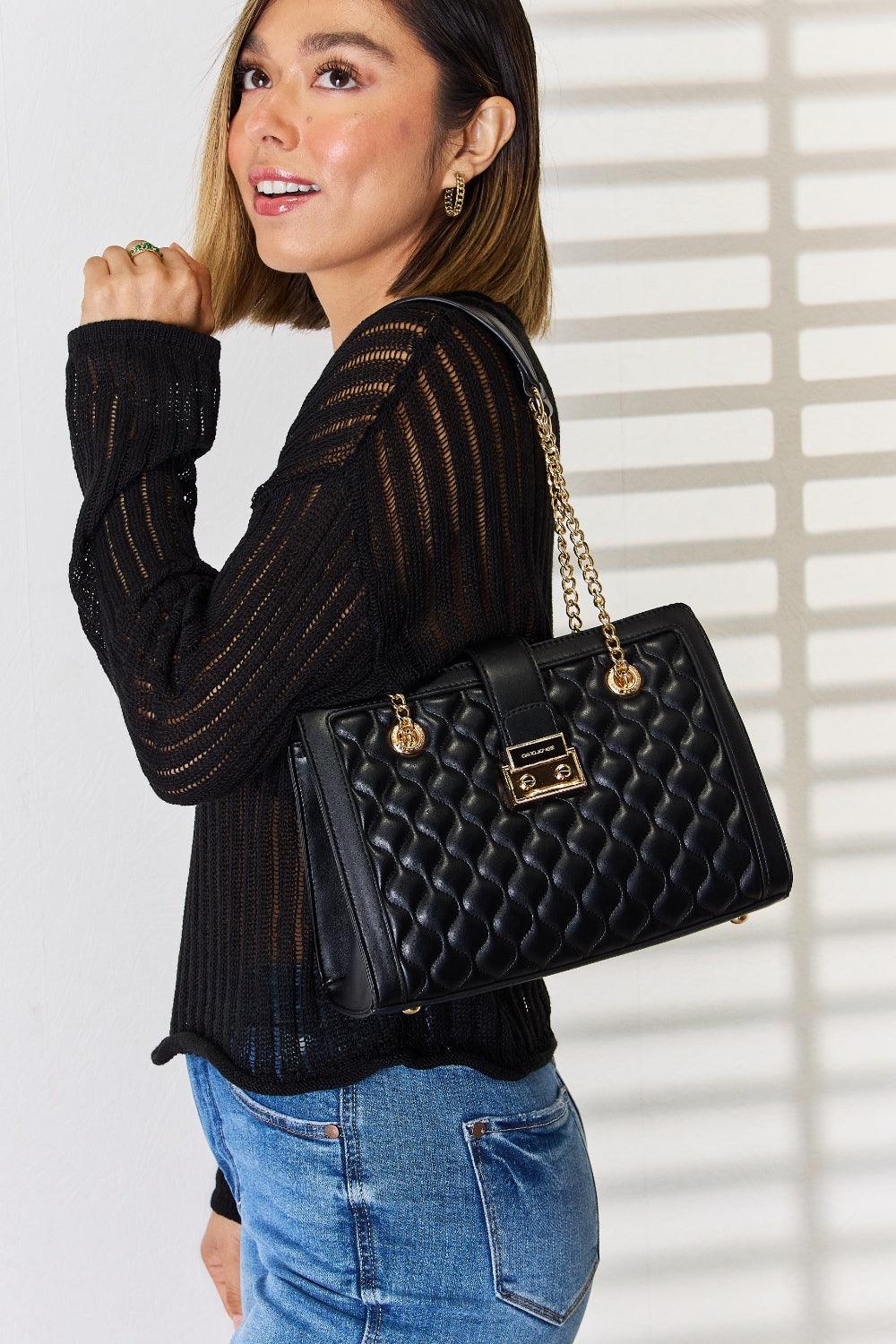 David Jones Quilted PU Leather Handbag Carauana Store