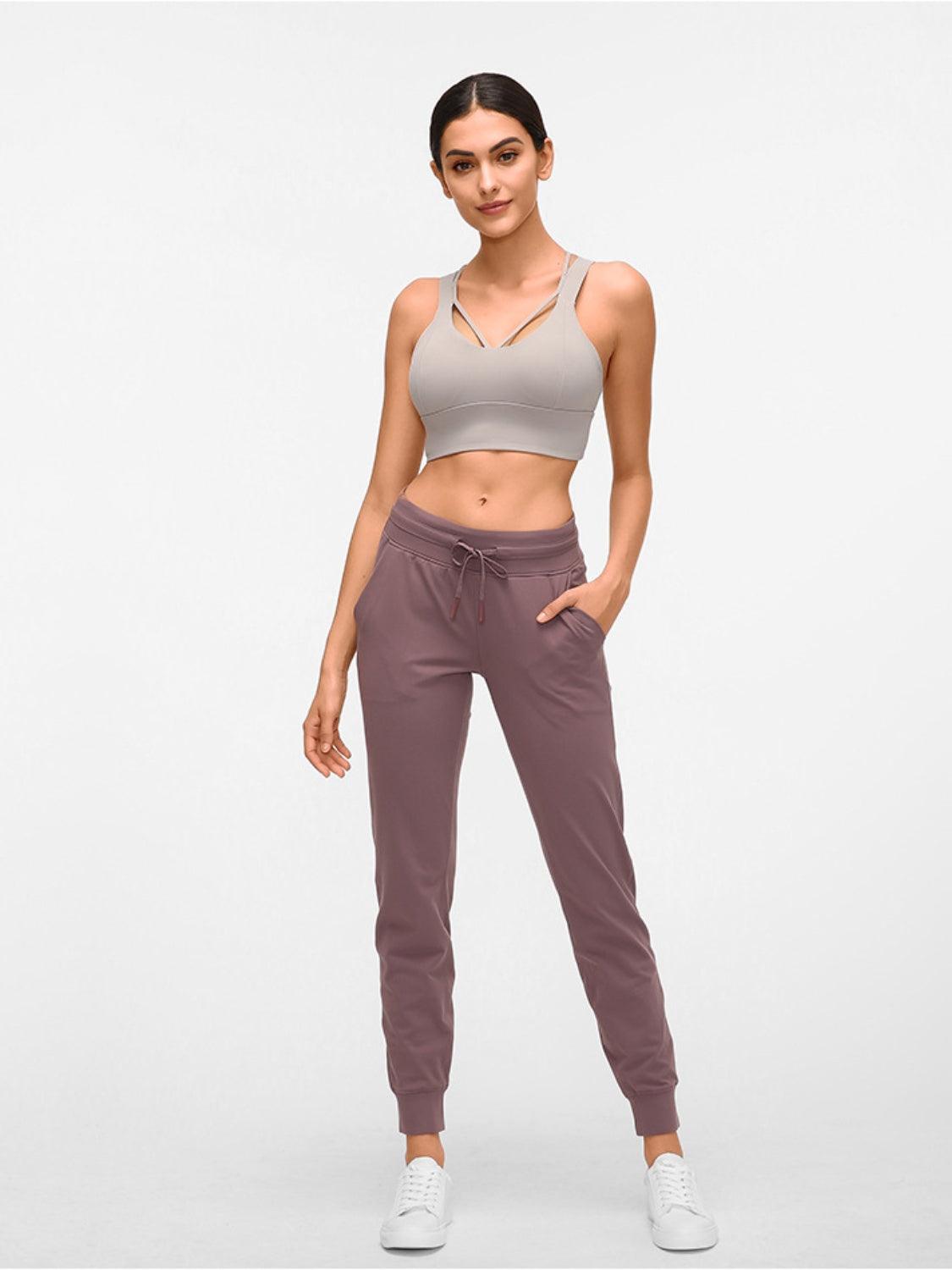 Double Take Tied Joggers with Pockets Carauana Store