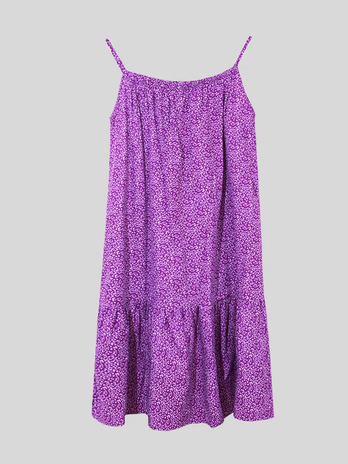 Full Size Printed Sleeveless Mini Cami Dress Carauana Store