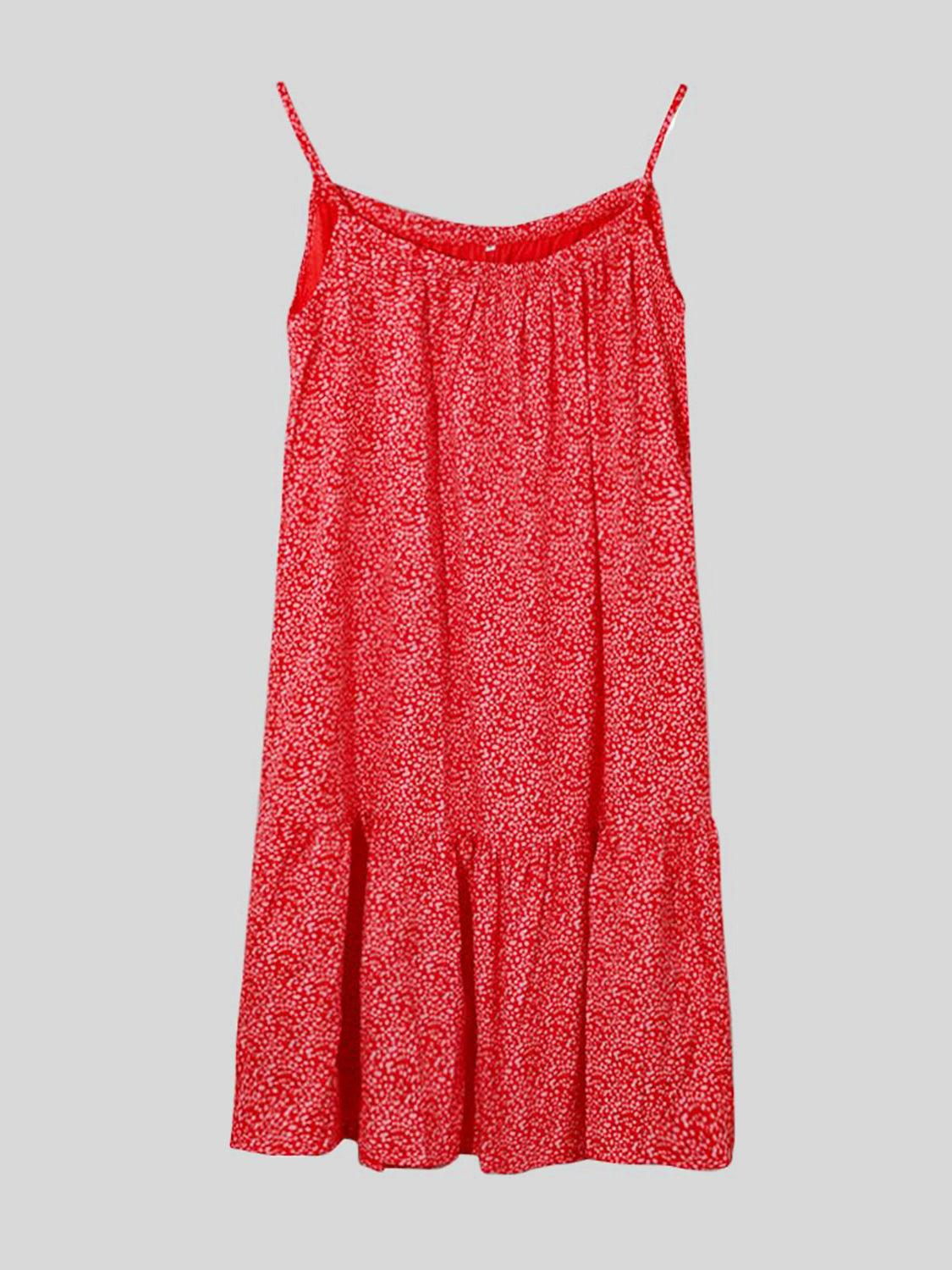 Full Size Printed Sleeveless Mini Cami Dress Carauana Store