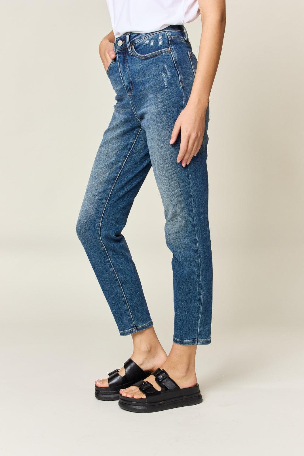 Judy Blue Full Size Tummy Control High Waist Slim Jeans Carauana Store