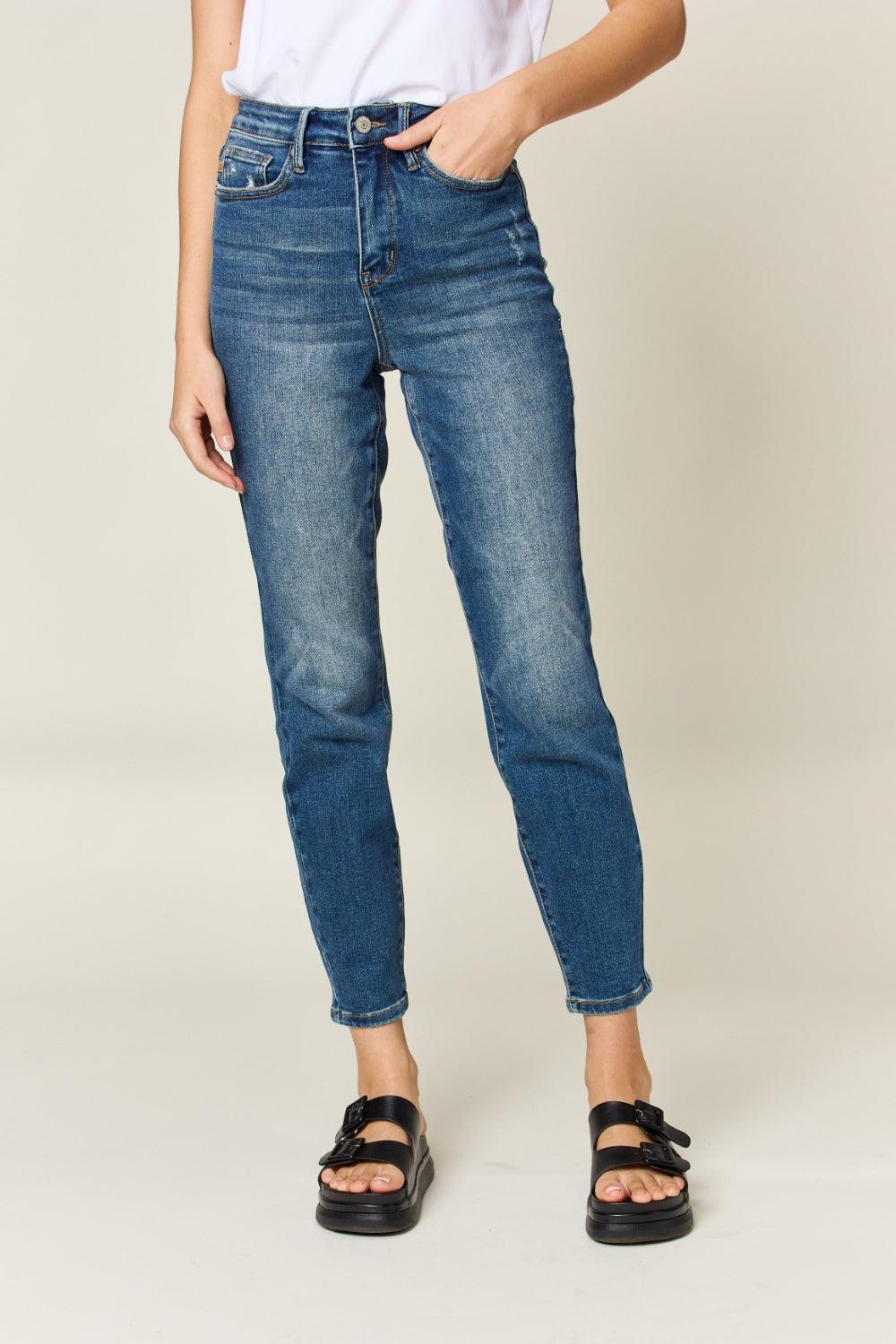 Judy Blue Full Size Tummy Control High Waist Slim Jeans Carauana Store