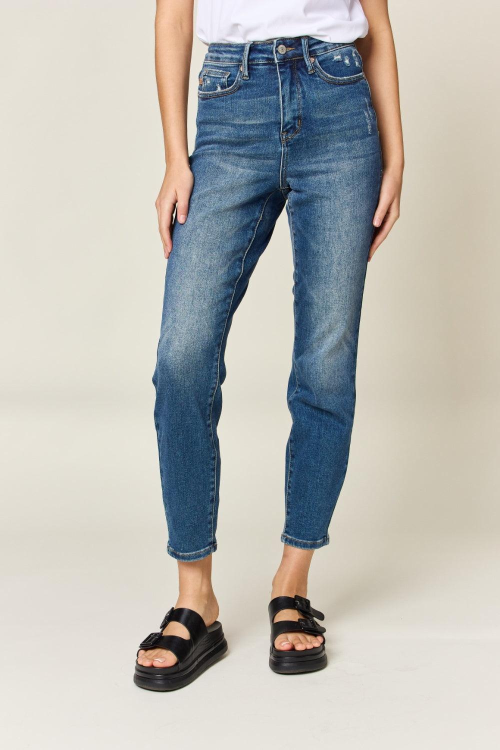 Judy Blue Full Size Tummy Control High Waist Slim Jeans Carauana Store
