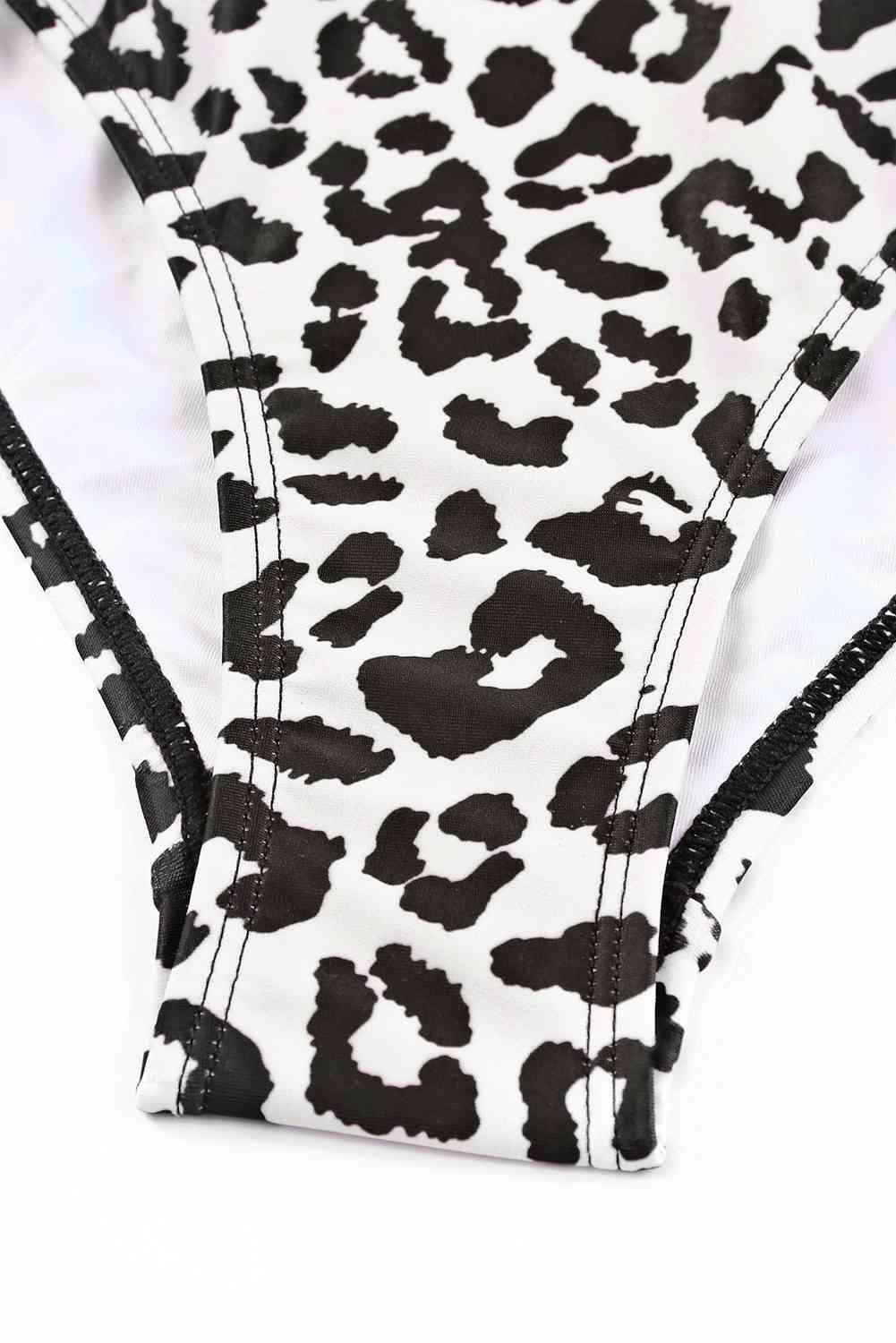 Leopard Cutout One-Shoulder One-Piece Swimsuit Carauana Store