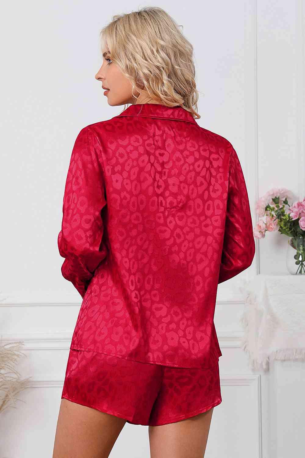 Long Sleeve Shirt and Shorts Lounge Set Carauana Store