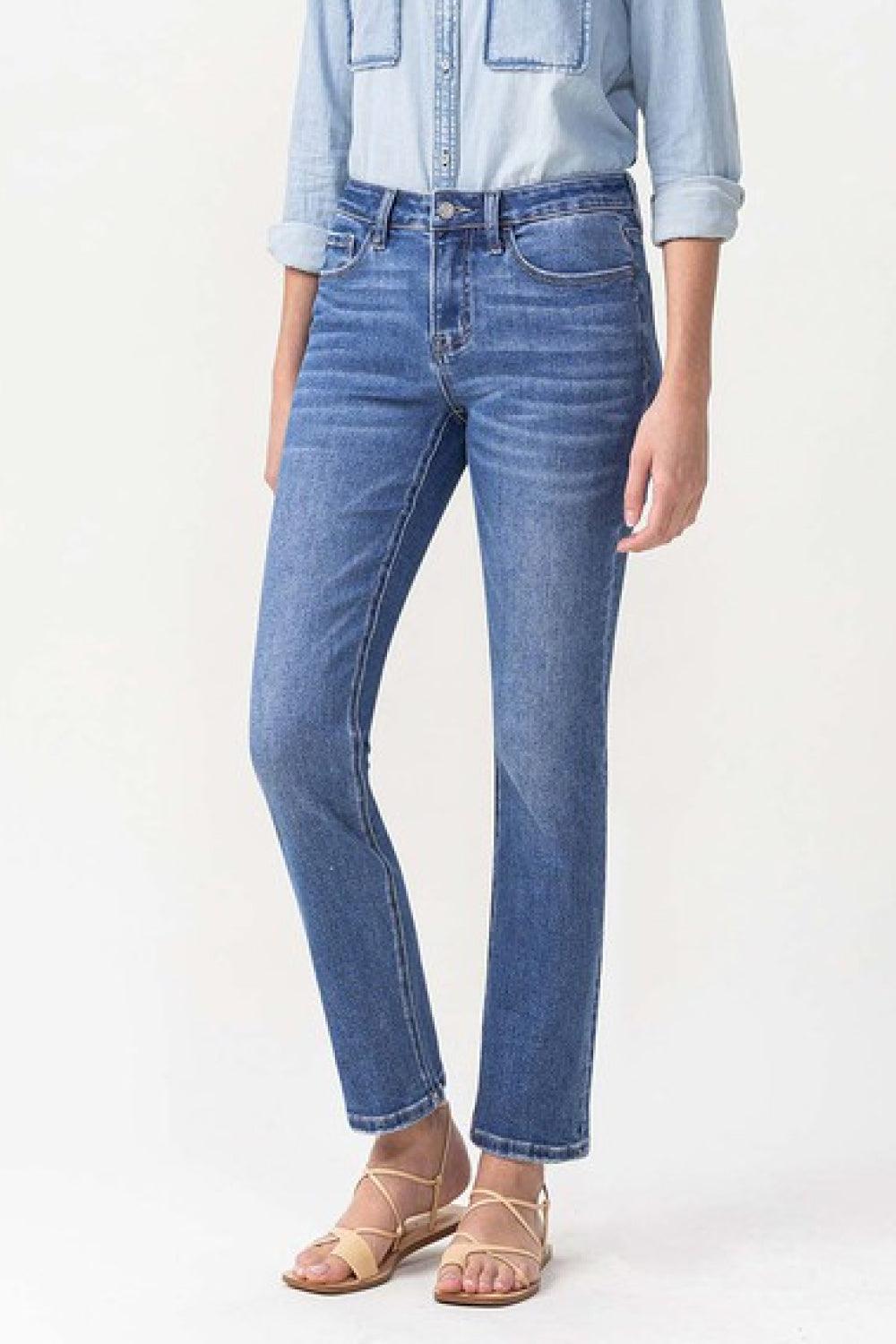 Lovervet Full Size Maggie Midrise Slim Ankle Straight Jeans Carauana Store