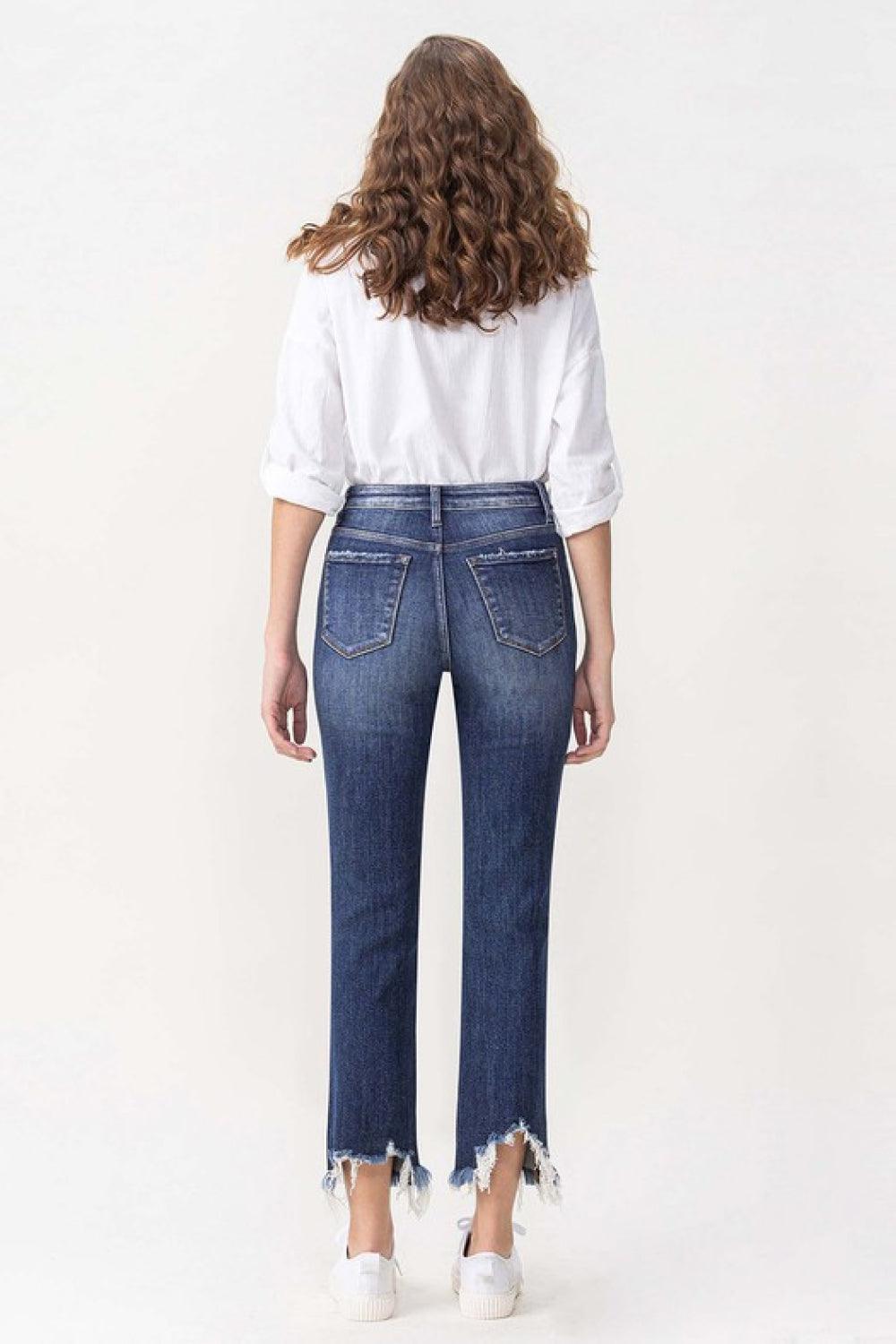 Lovervet Jackie Full Size High Rise Crop Straight Leg Jeans Carauana Store