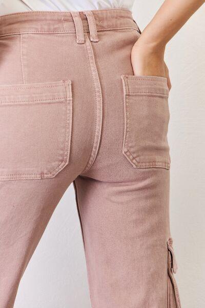 RISEN Full Size High Rise Cargo Wide Leg Jeans Carauana Store
