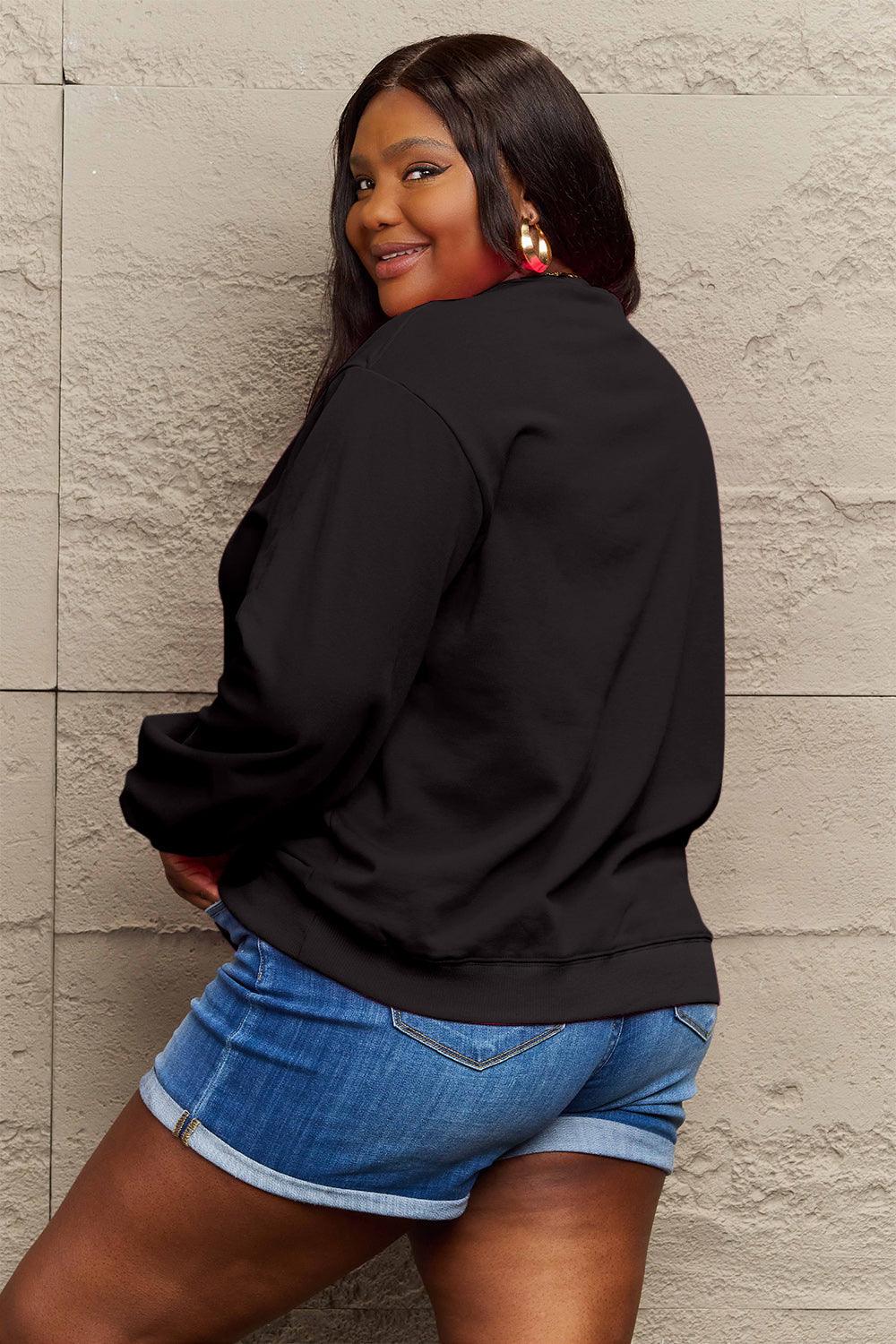 Simply Love Full Size CIAO!Round Neck Sweatshirt Carauana Store
