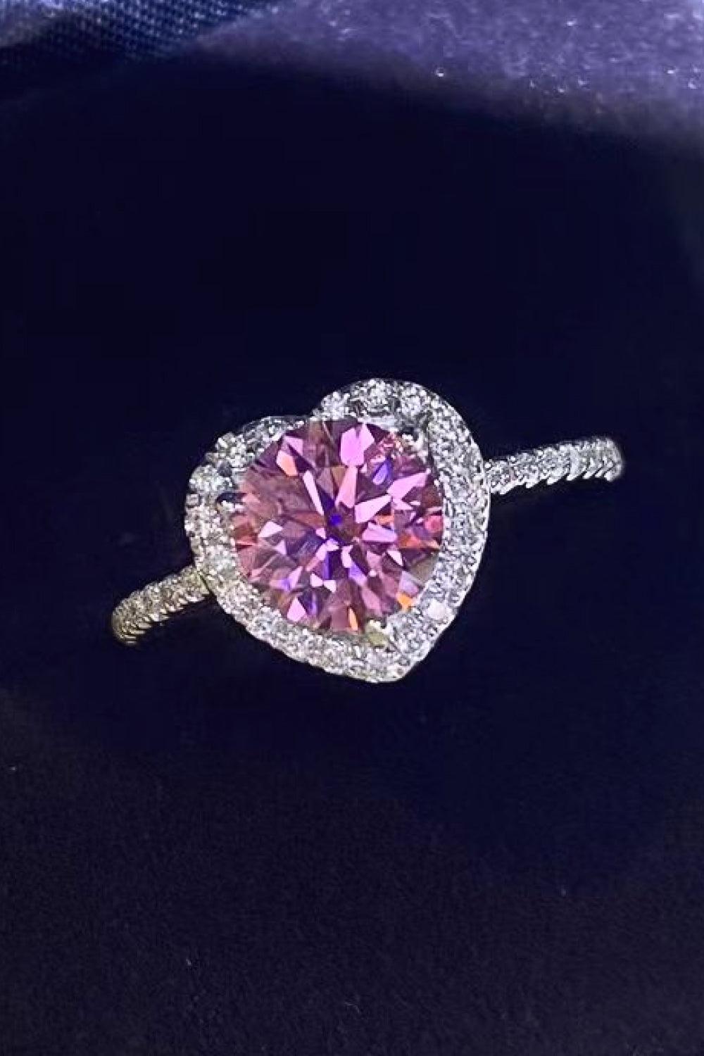 Lifelong Journey 1 Carat Moissanite Heart Ring Carauana Store