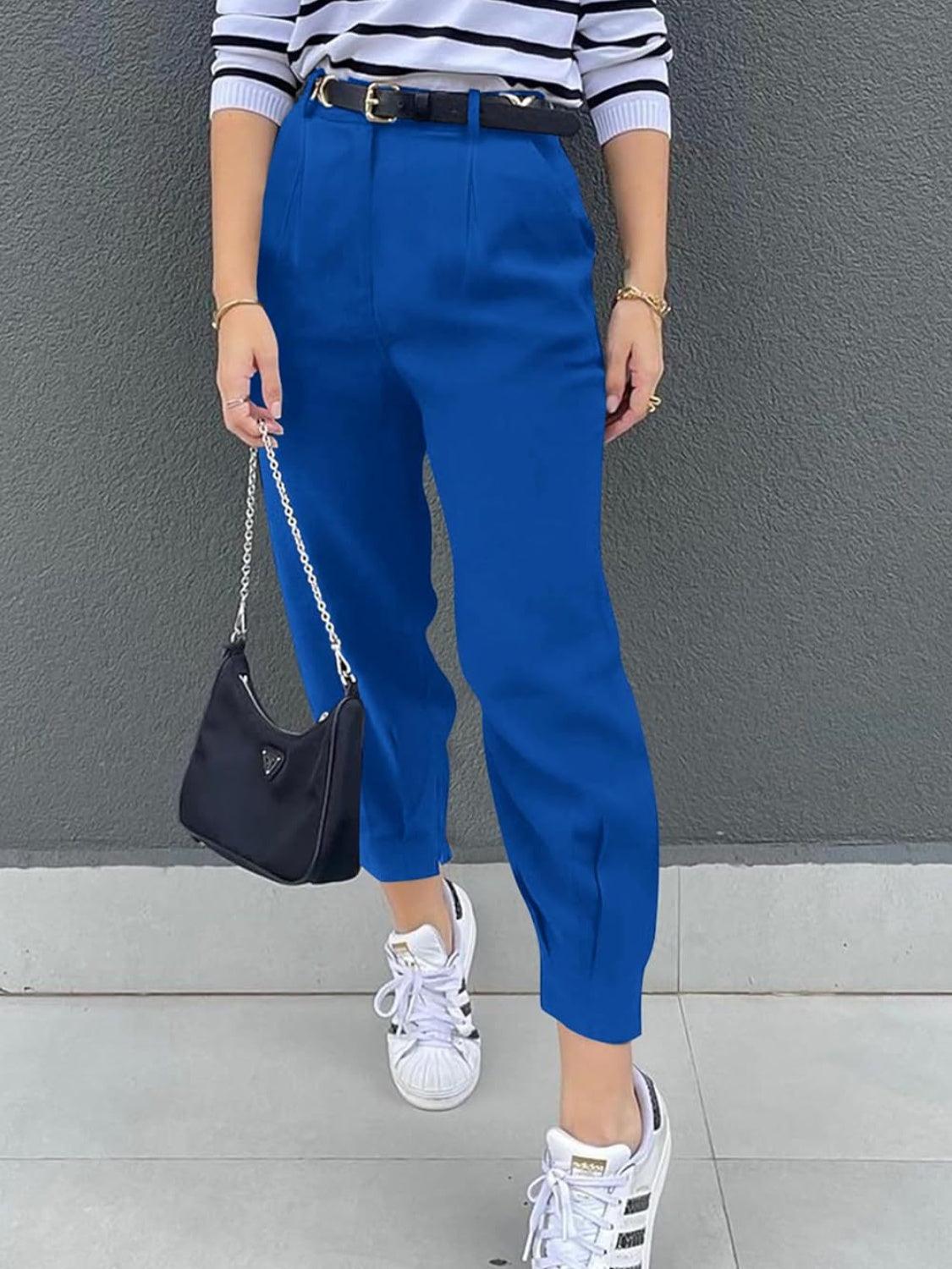 High Waist Cropped Pants Carauana Store