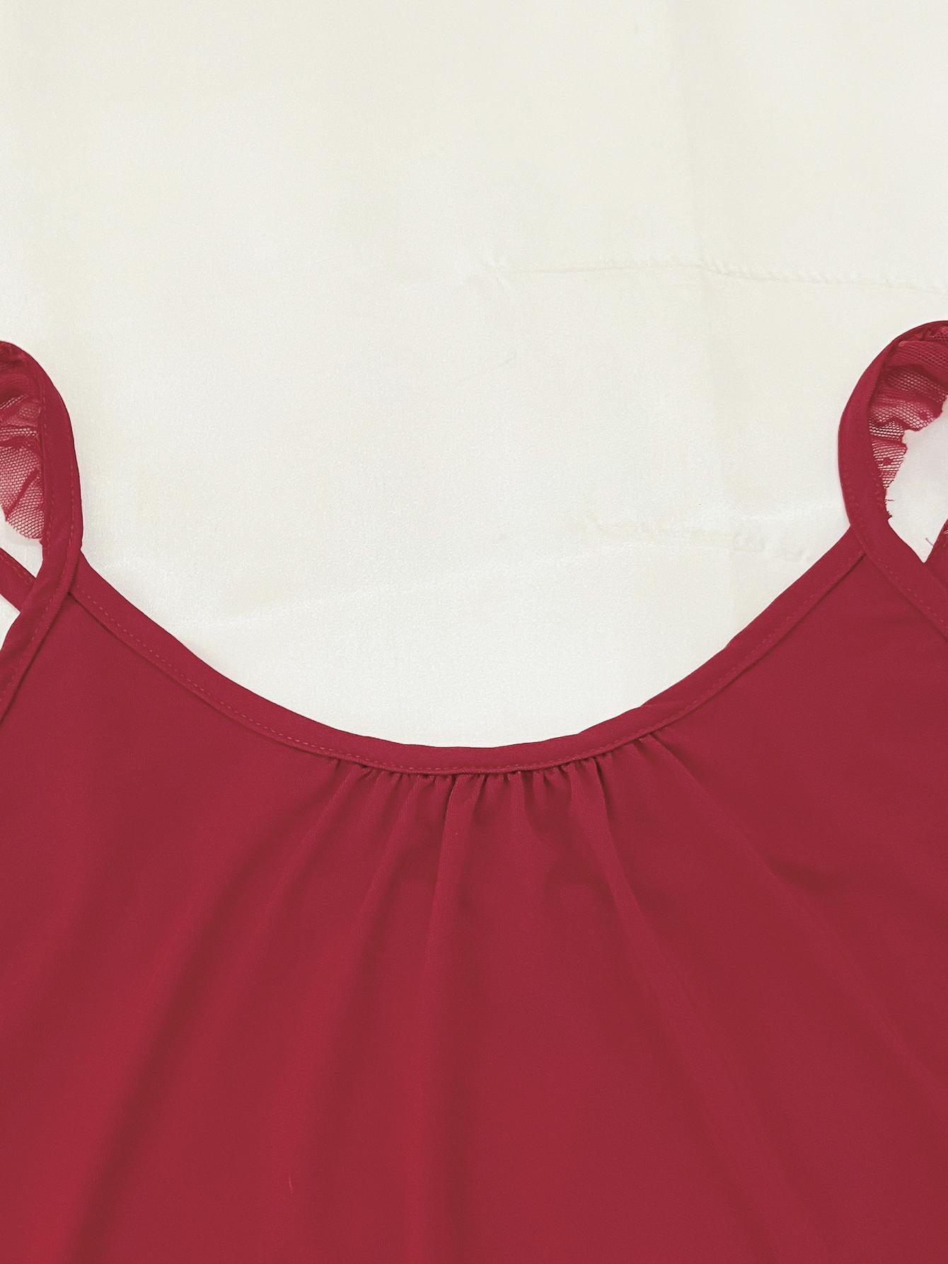 Gathered Detail Spliced Mesh Sleeveless Top and Shorts Lounge Set Carauana Store