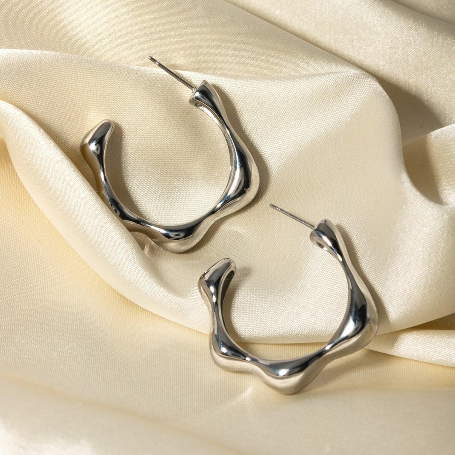 Stainless Steel C-Hoop Earrings Carauana Store