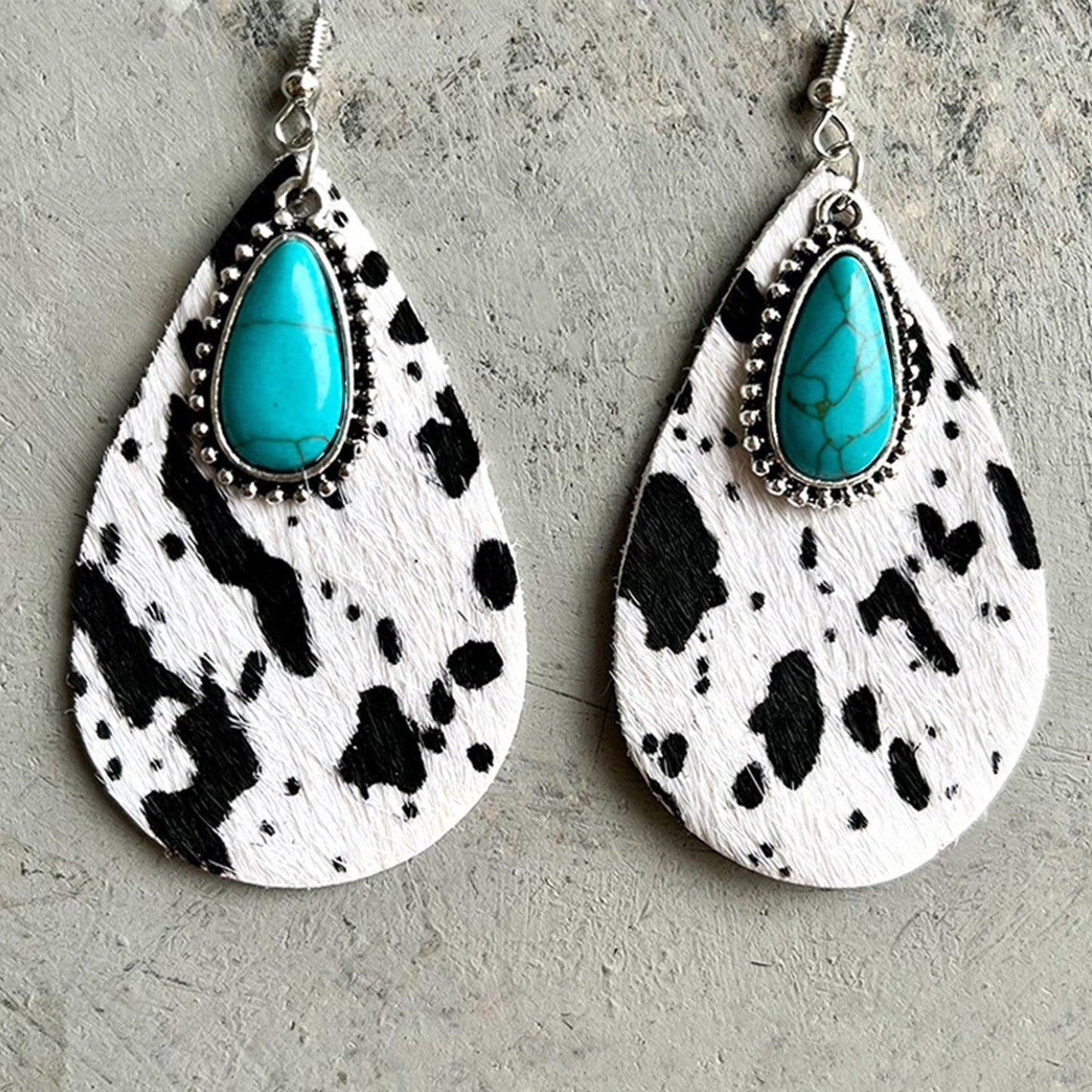 Artificial Turquoise Teardrop Earrings Carauana Store