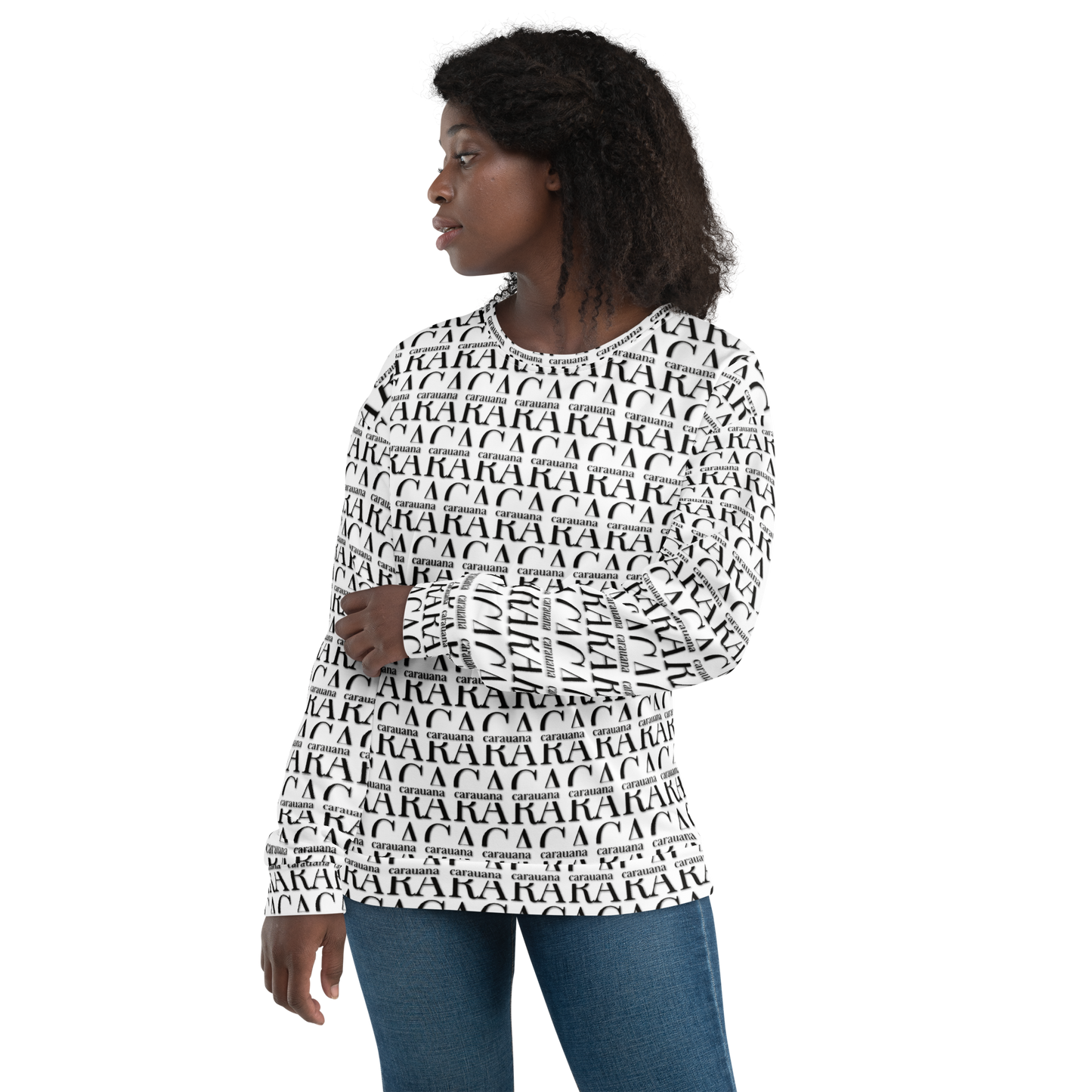 Premium Sweatshirt CaRaUaNa Unisex Black Logo Carauana Store