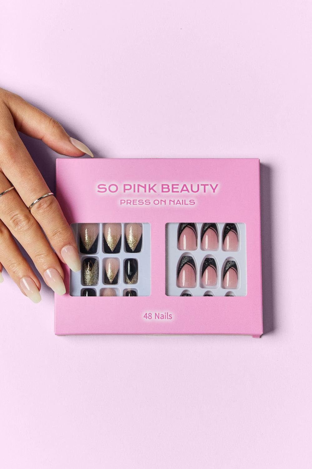 SO PINK BEAUTY Press On Nails 2 Packs Carauana Store