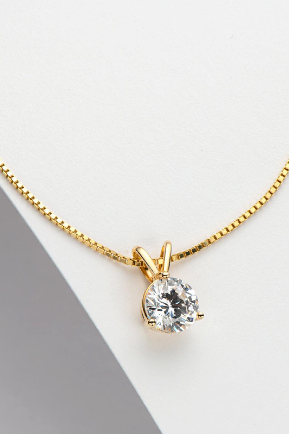 Adored Show Off 1 Carat Moissanite Pendant Necklace Carauana Store