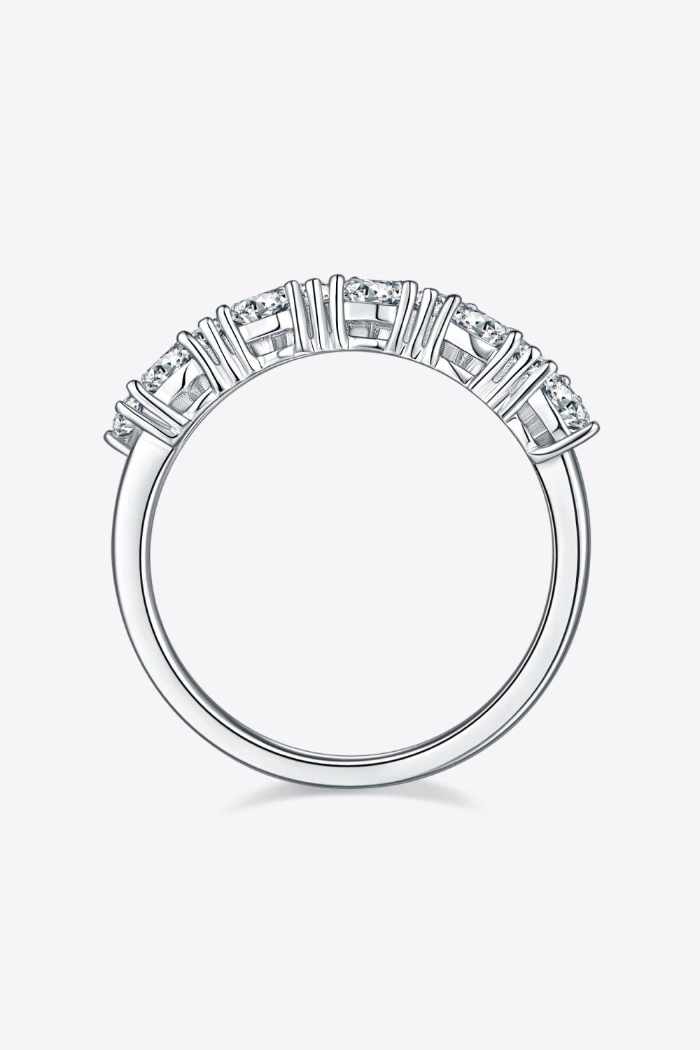 1 Carat Moissanite 925 Sterling Silver Half-Eternity Ring Carauana Store