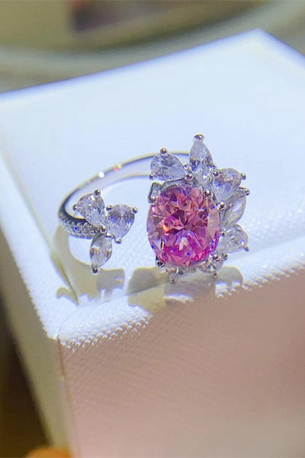 3 Carat Moissanite 925 Sterling Silver Open Ring Carauana Store