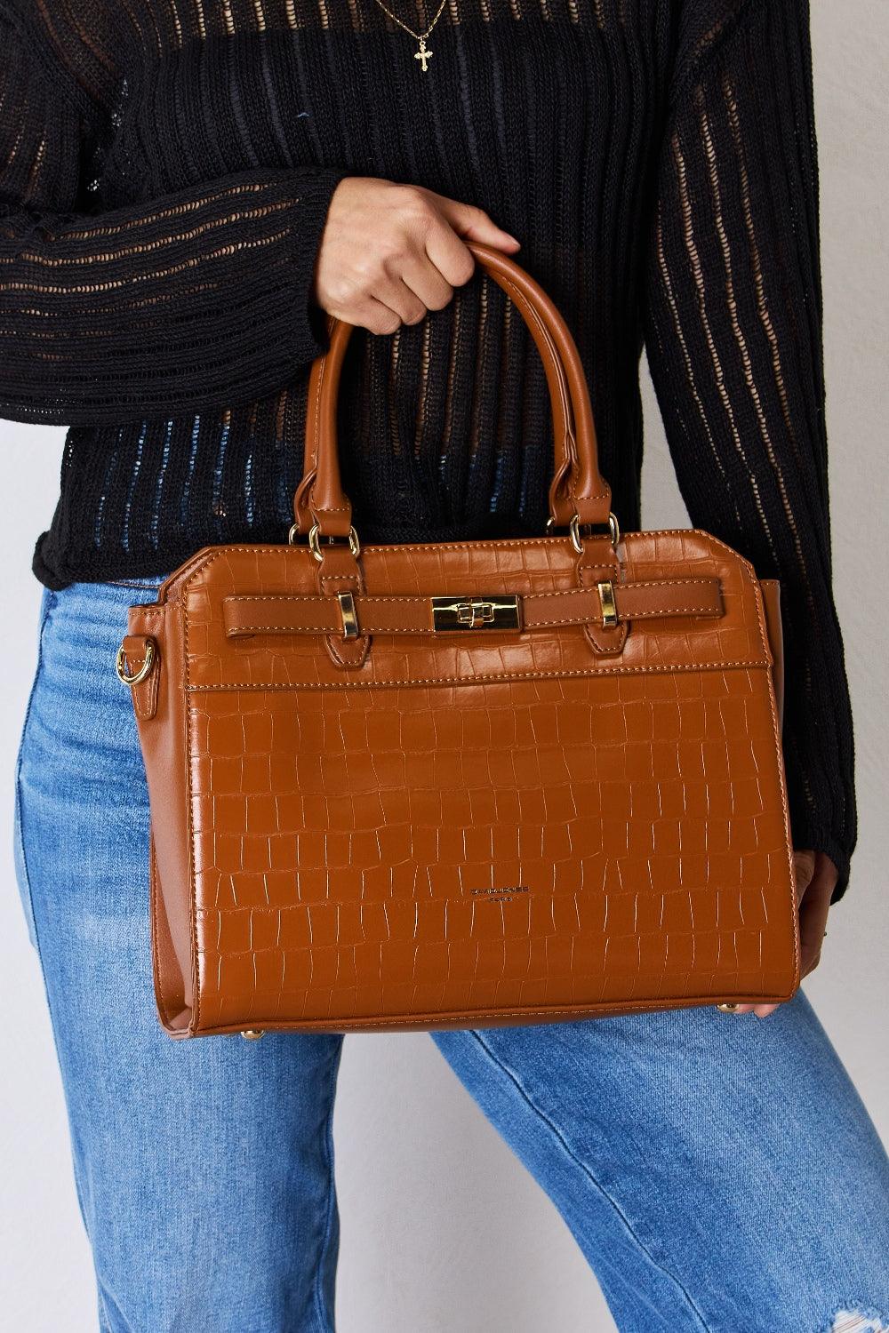 David Jones Texture PU Leather Handbag Carauana Store