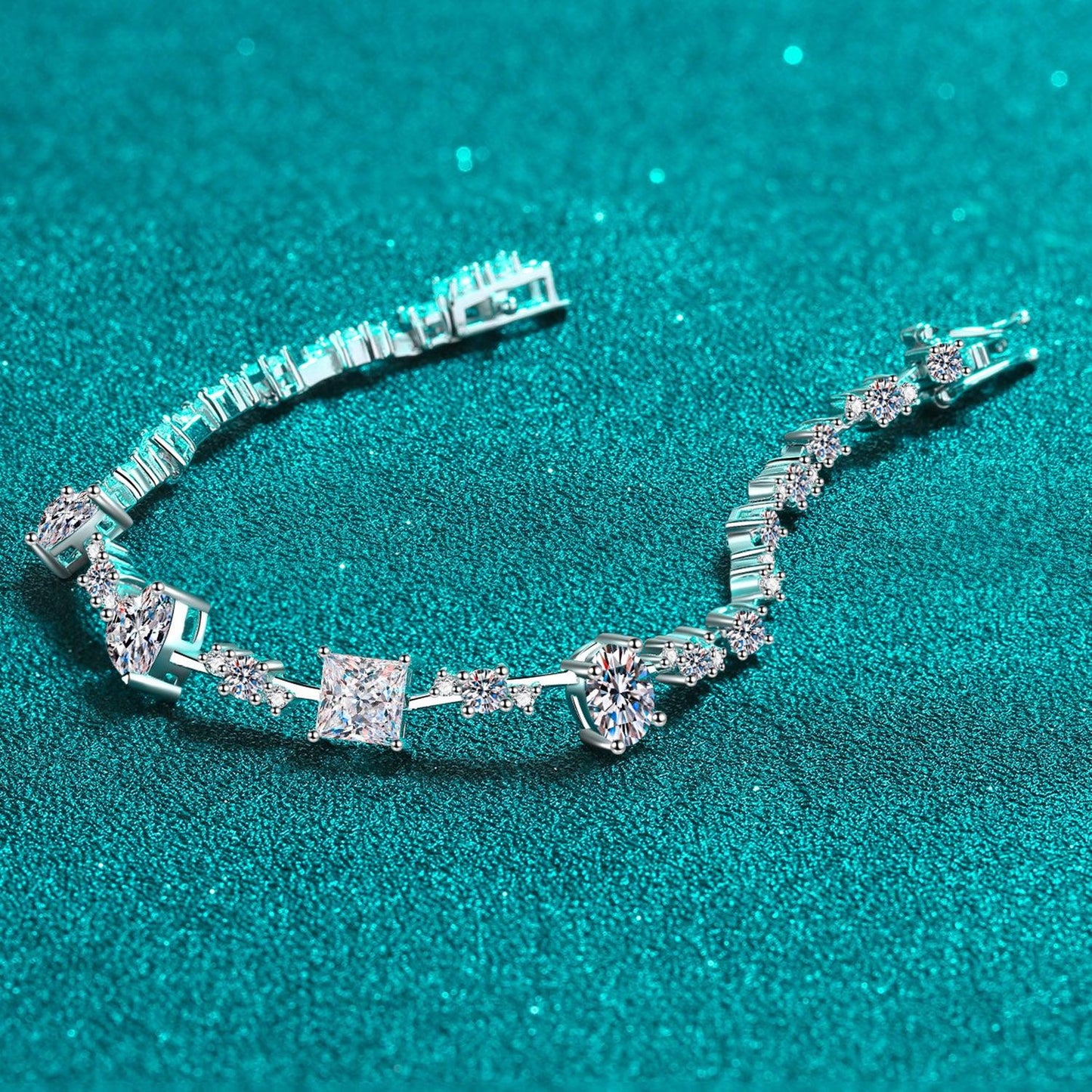 6.2 Carat Moissanite 925 Sterling Silver Bracelet Carauana Store