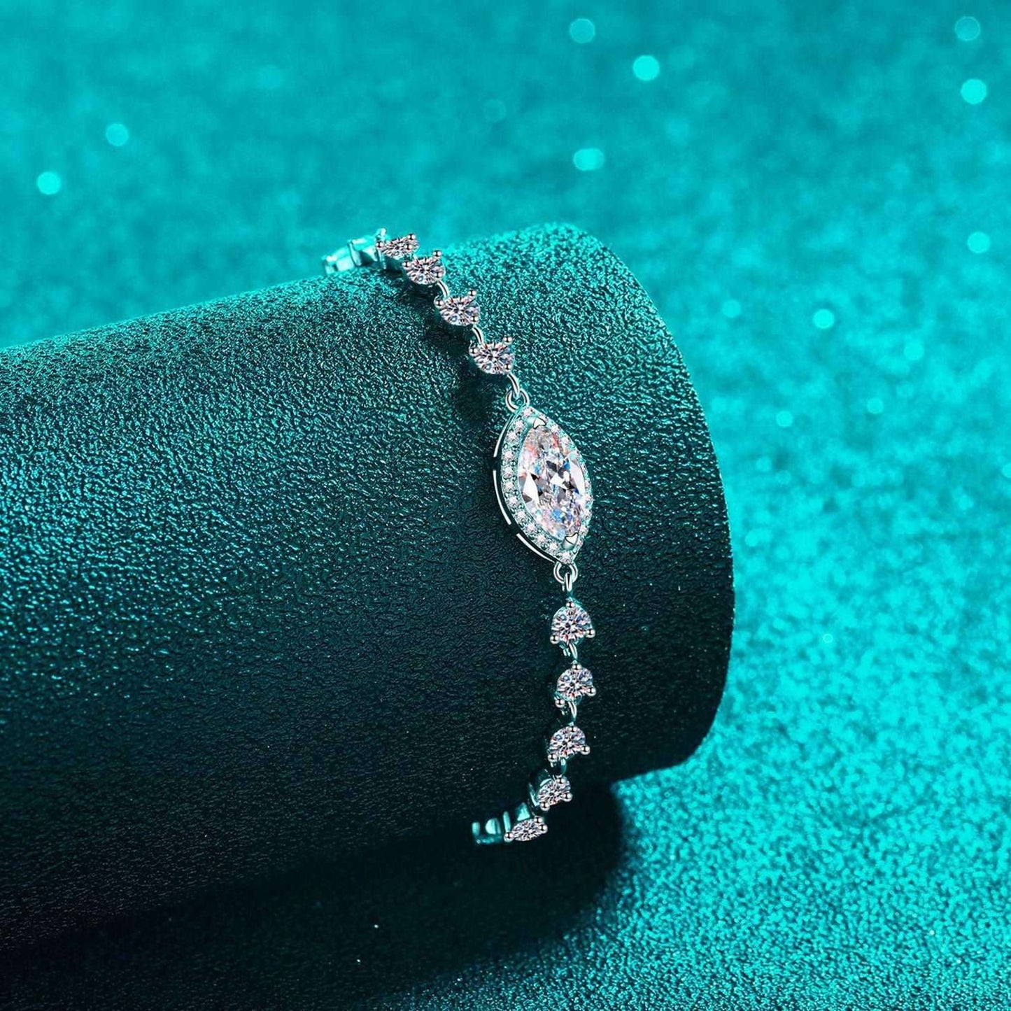 1 Carat Moissanite 925 Sterling Silver Bracelet Carauana Store