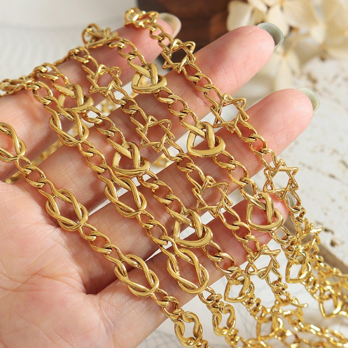 Brass Titanium Steel Necklace Carauana Store