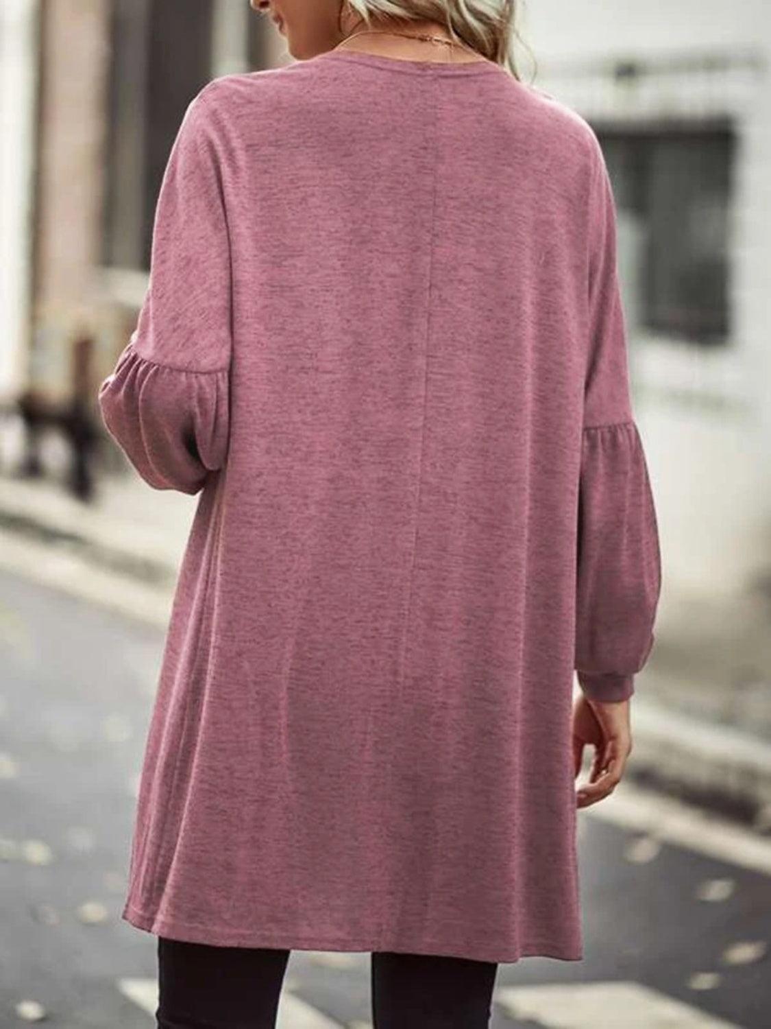 Open Front Long Sleeve Cardigan Carauana Store